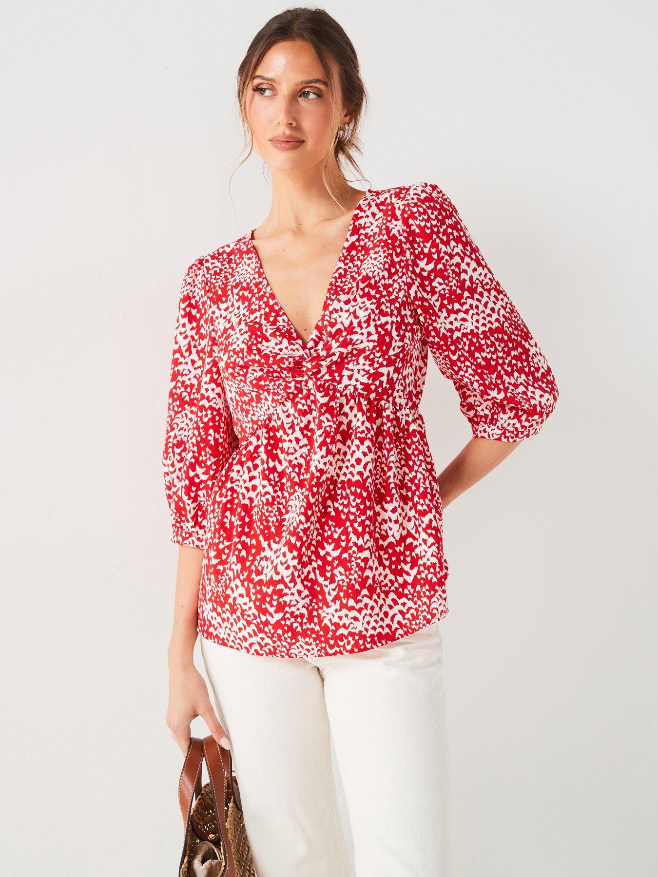 everyday-twist-front-abstractnbspprinted-blouse-redoutfit