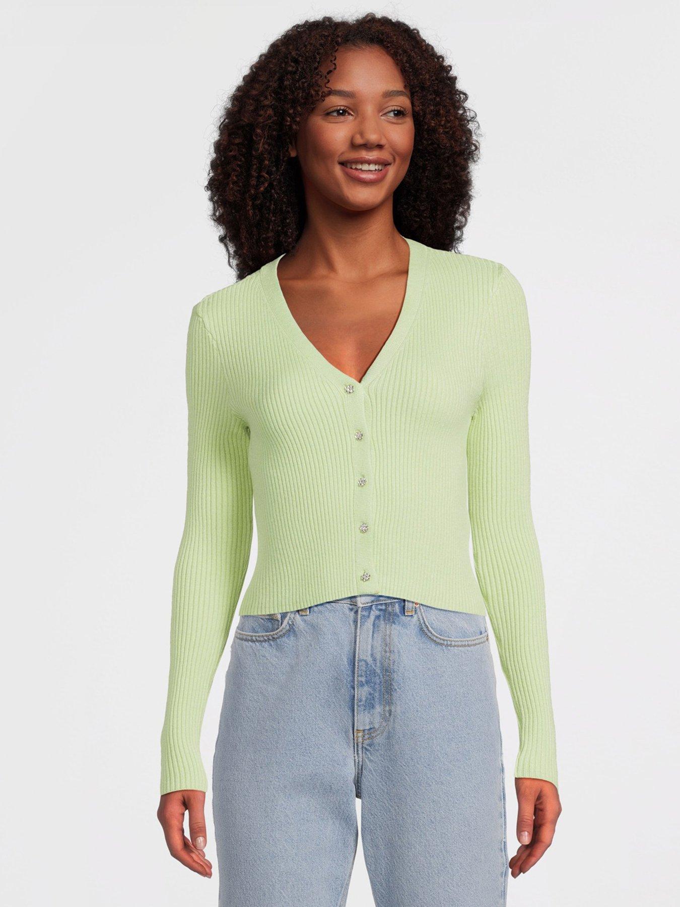 vero-moda-v-neck-button-down-top-green