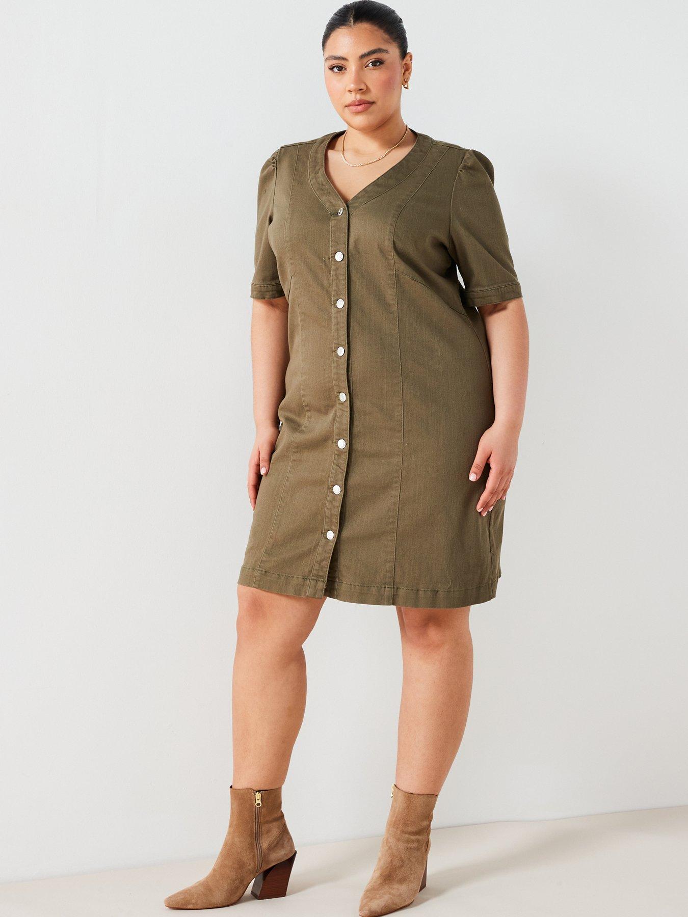 vero-moda-curve-curve-button-down-mini-dress-khakiback