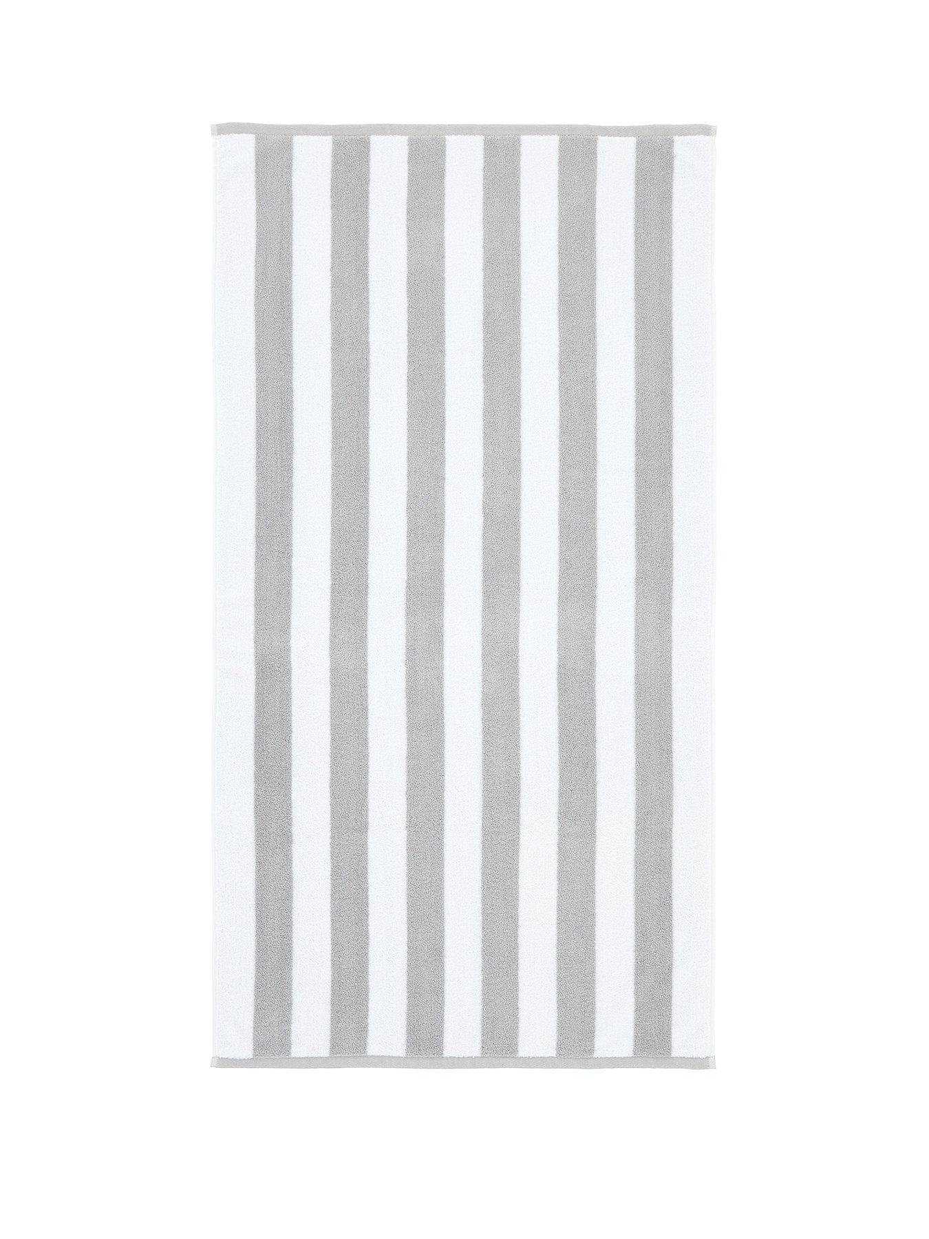 undefined Reversible Stripe Jacquard 100% Cotton Towel Collection