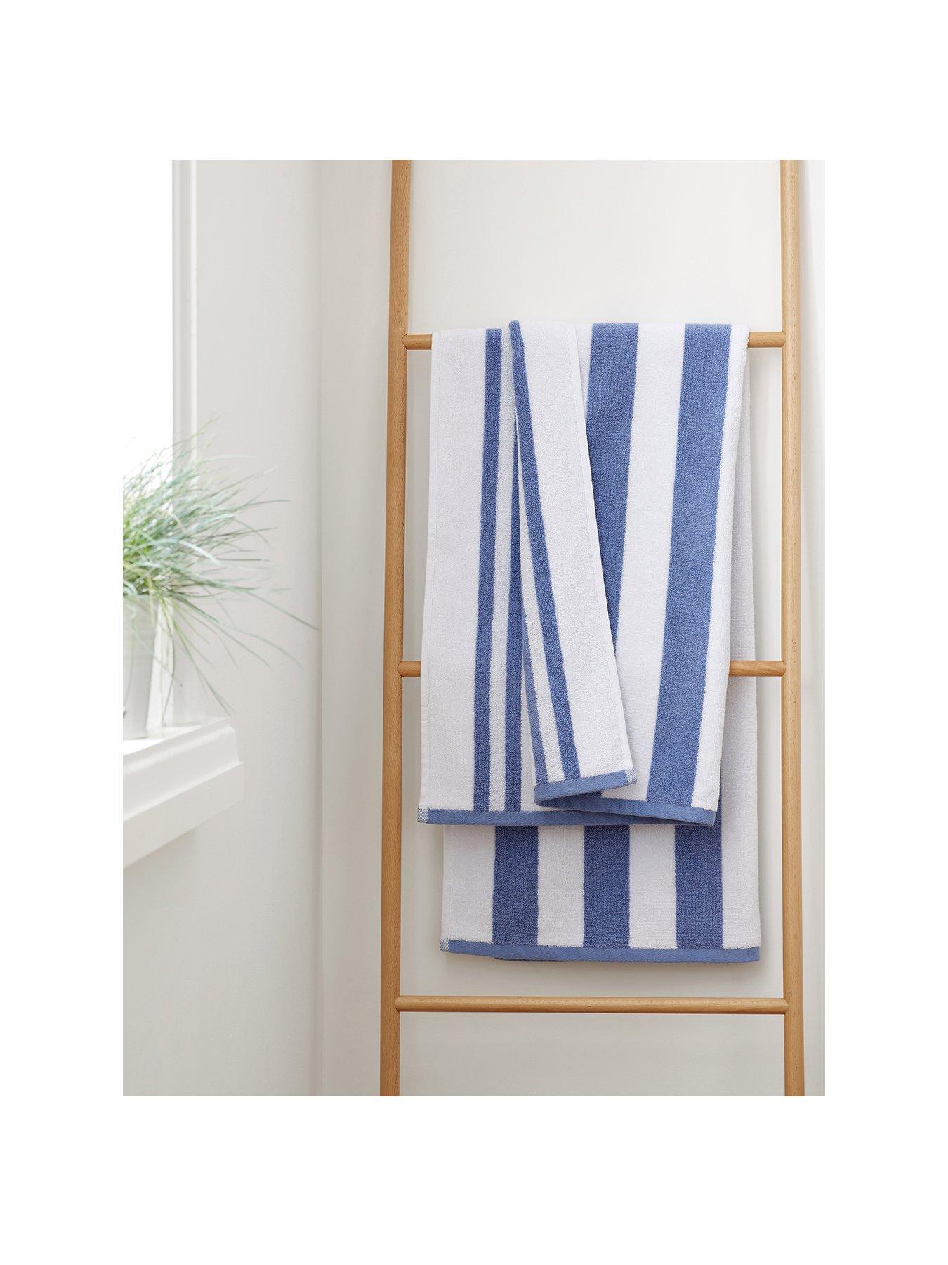 Bianca Reversible Stripe Jacquard 100% Cotton Towel Collection