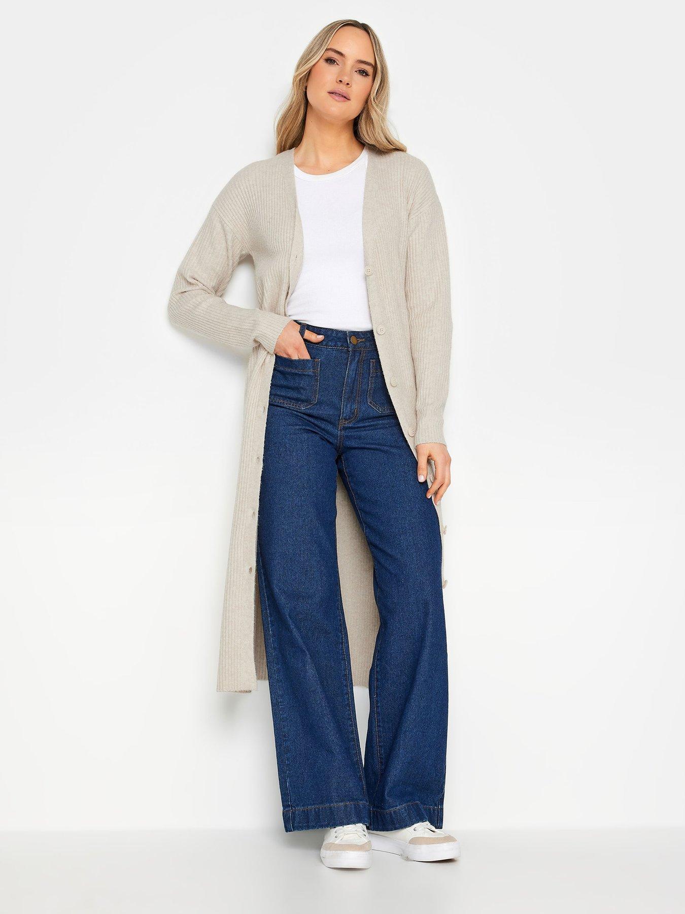 Oatmeal longline cardigan clearance