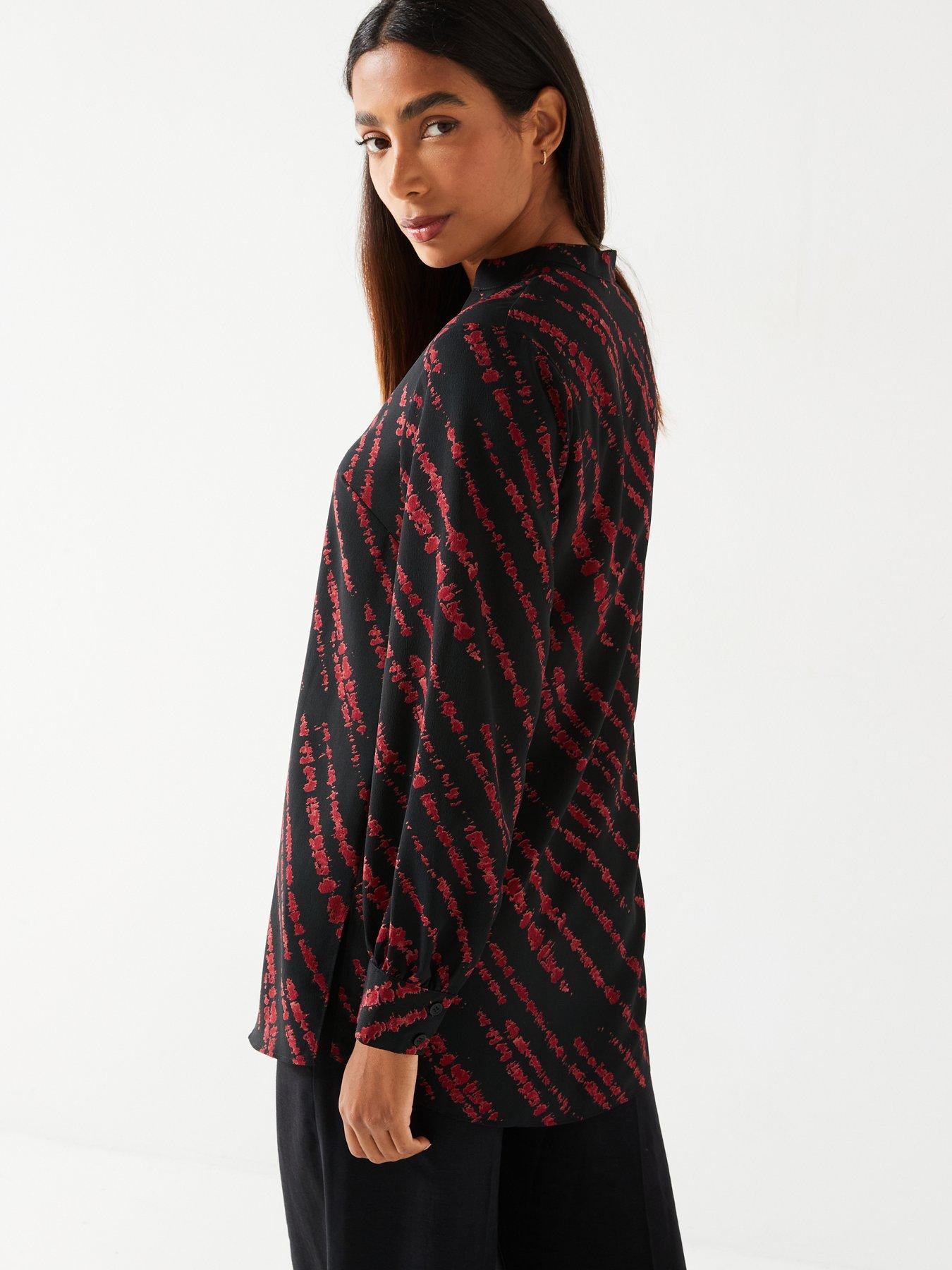 everyday-longline-printed-shirt-blackrust-print-blackrust-printstillFront