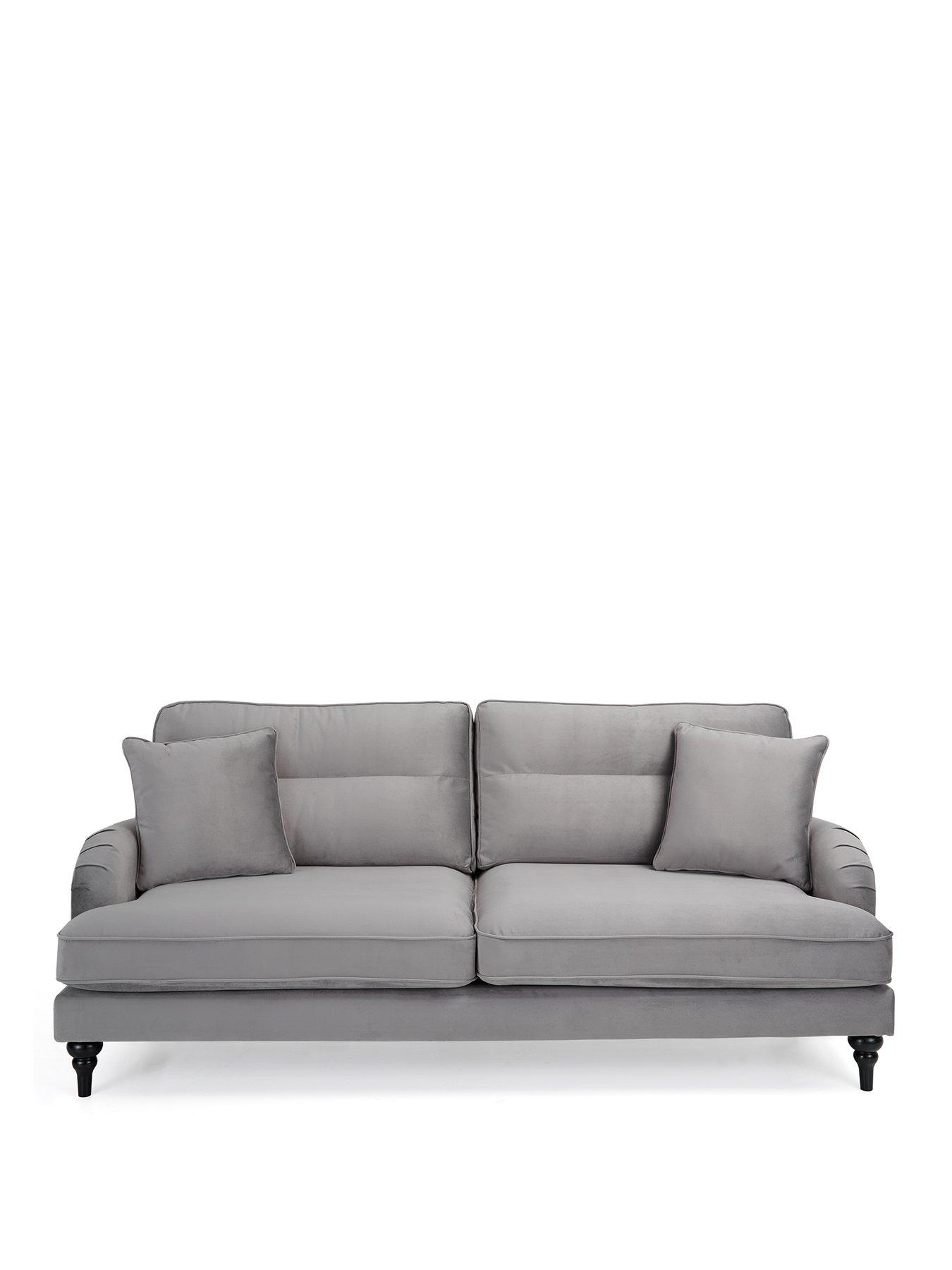 Image 2 of 7 of The Very Collection Victoria 4 Seater Fabric Sofa - Grey&nbsp;- FSC&reg; Certified
