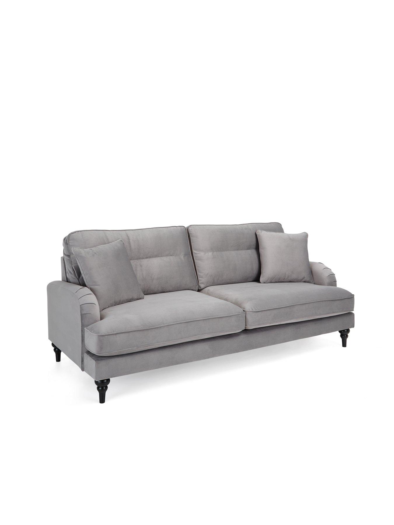 Image 3 of 7 of The Very Collection Victoria 4 Seater Fabric Sofa - Grey&nbsp;- FSC&reg; Certified