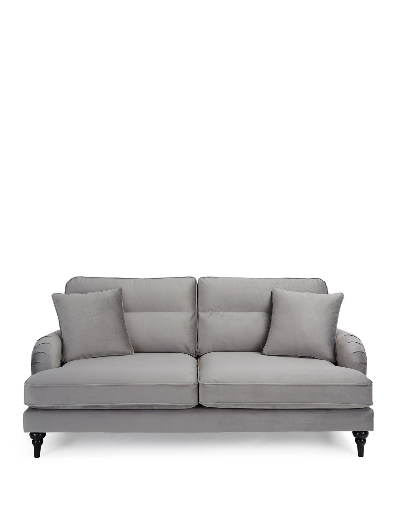Image 2 of 7 of The Very Collection Victoria 3 Seater Fabric Sofa&nbsp;- Grey&nbsp;- FSC&reg; Certified