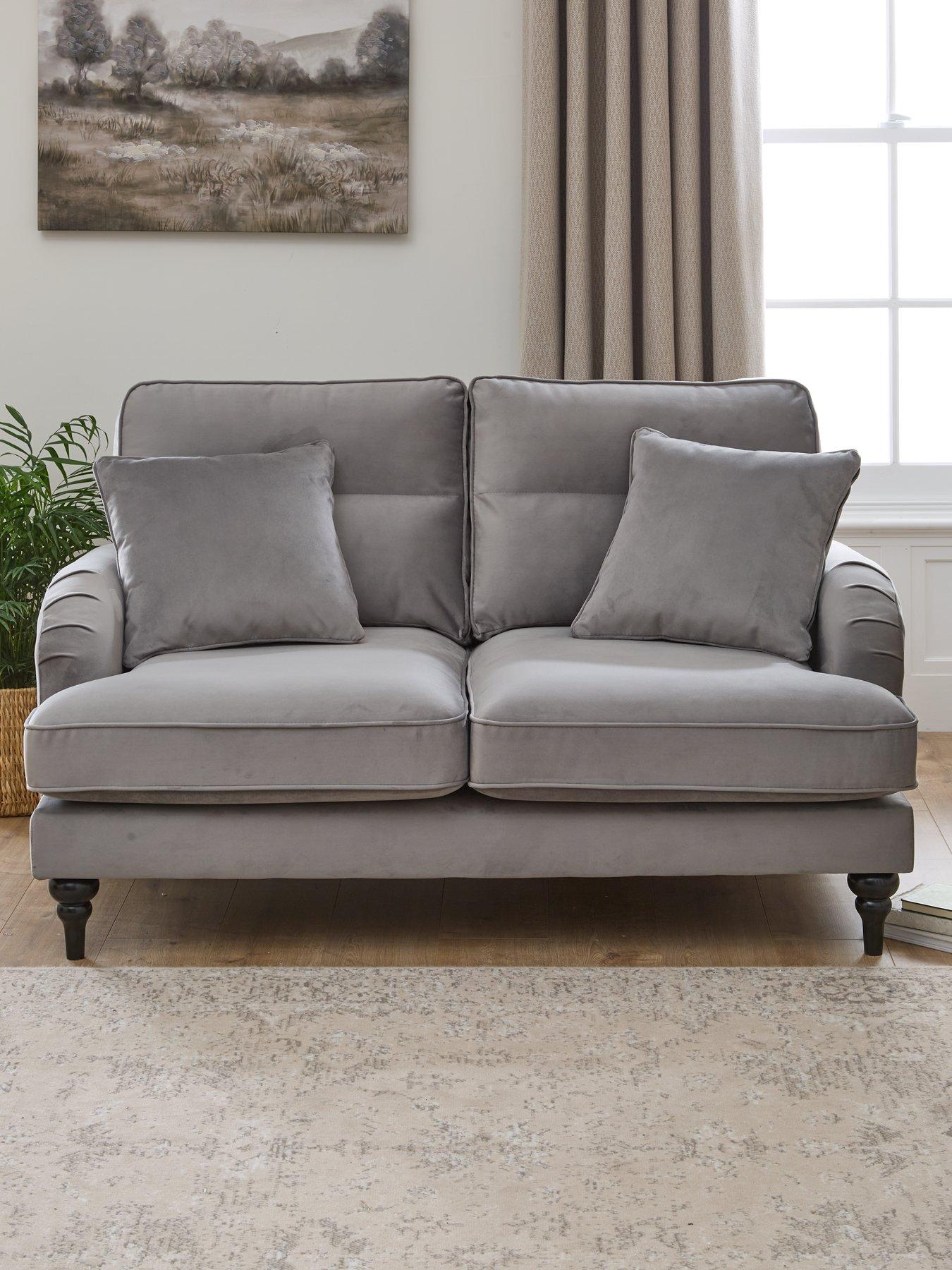Very Home Victoria 2 Seater Fabric Sofa - Grey - FSC® Certified