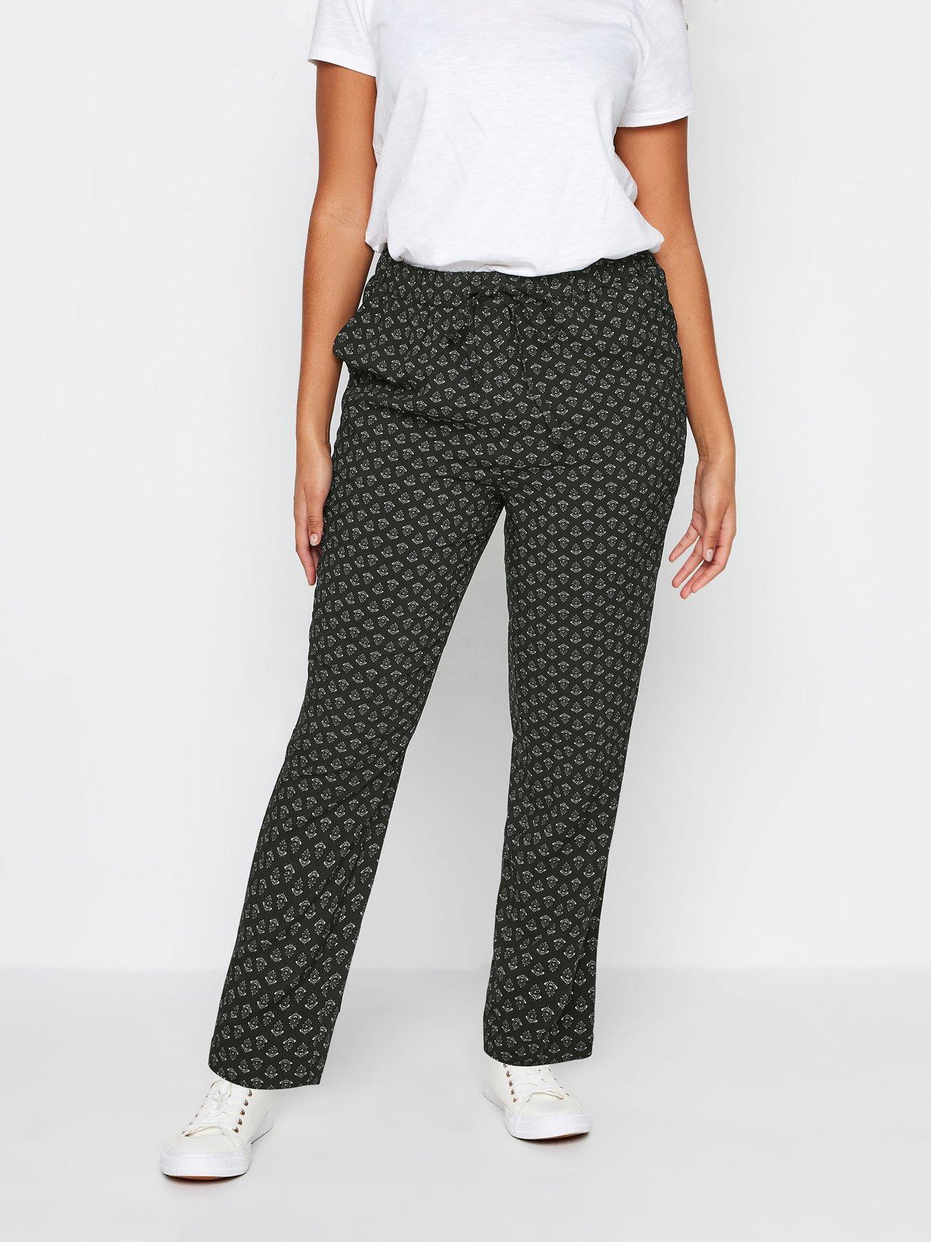 mco-black-and-white-line-flower-printed-trouser