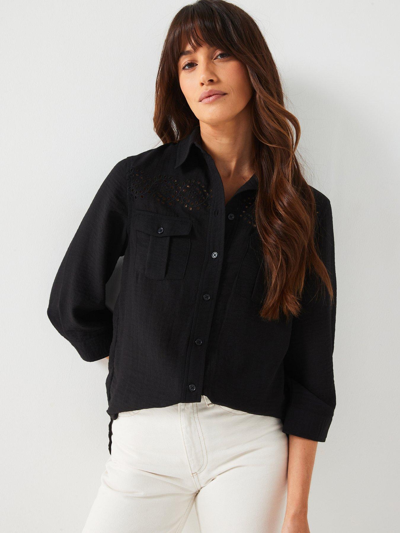 v-by-very-cut-out-longline-linen-shirt-black