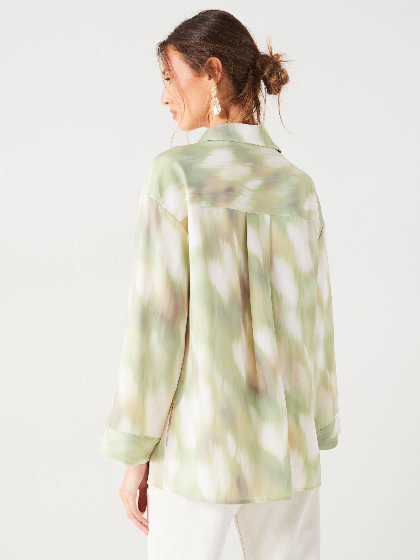 v-by-very-satin-wide-cuff-printed-shirt-greenmultistillFront