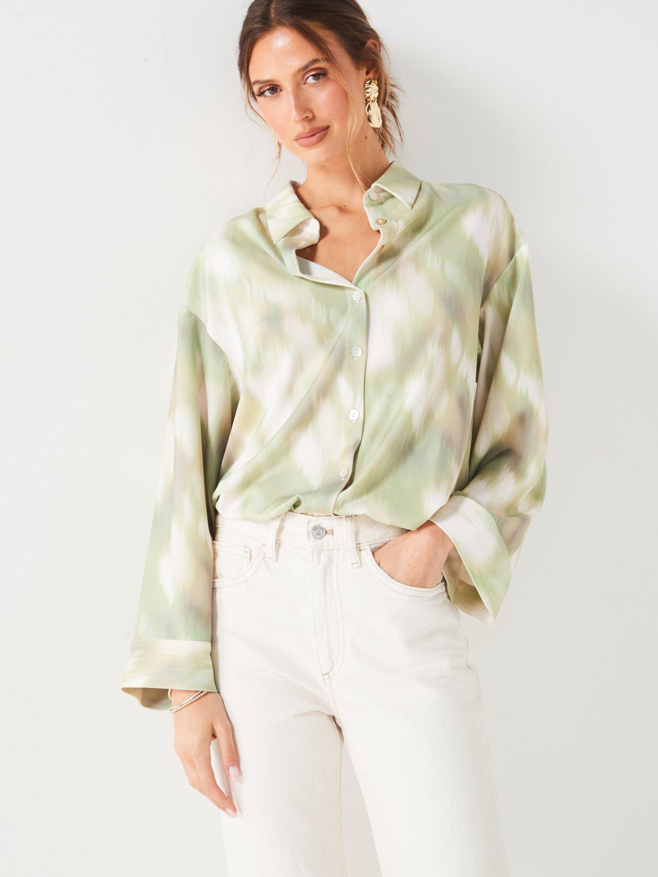 v-by-very-satin-wide-cuff-printed-shirt-greenmultidetail