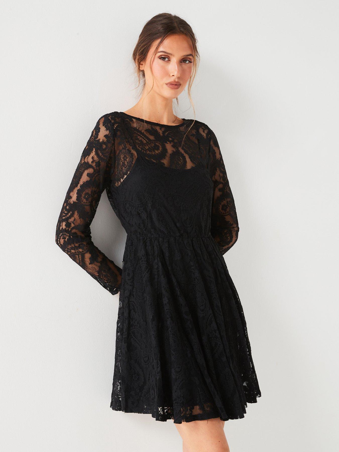 v-by-very-lace-skater-mini-dress-blackback