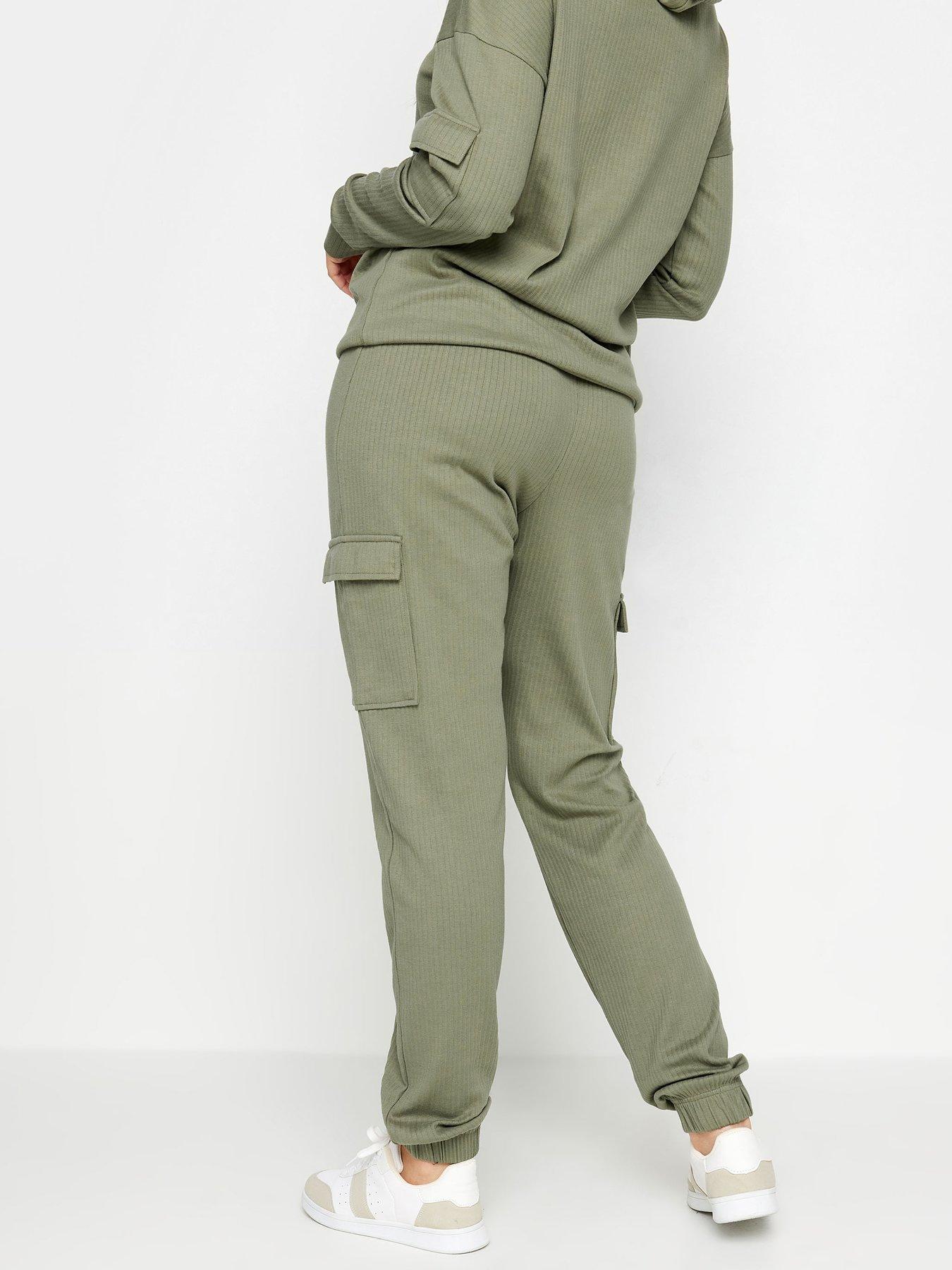 long-tall-sally-tall-khaki-rib-cargo-joggerstillFront