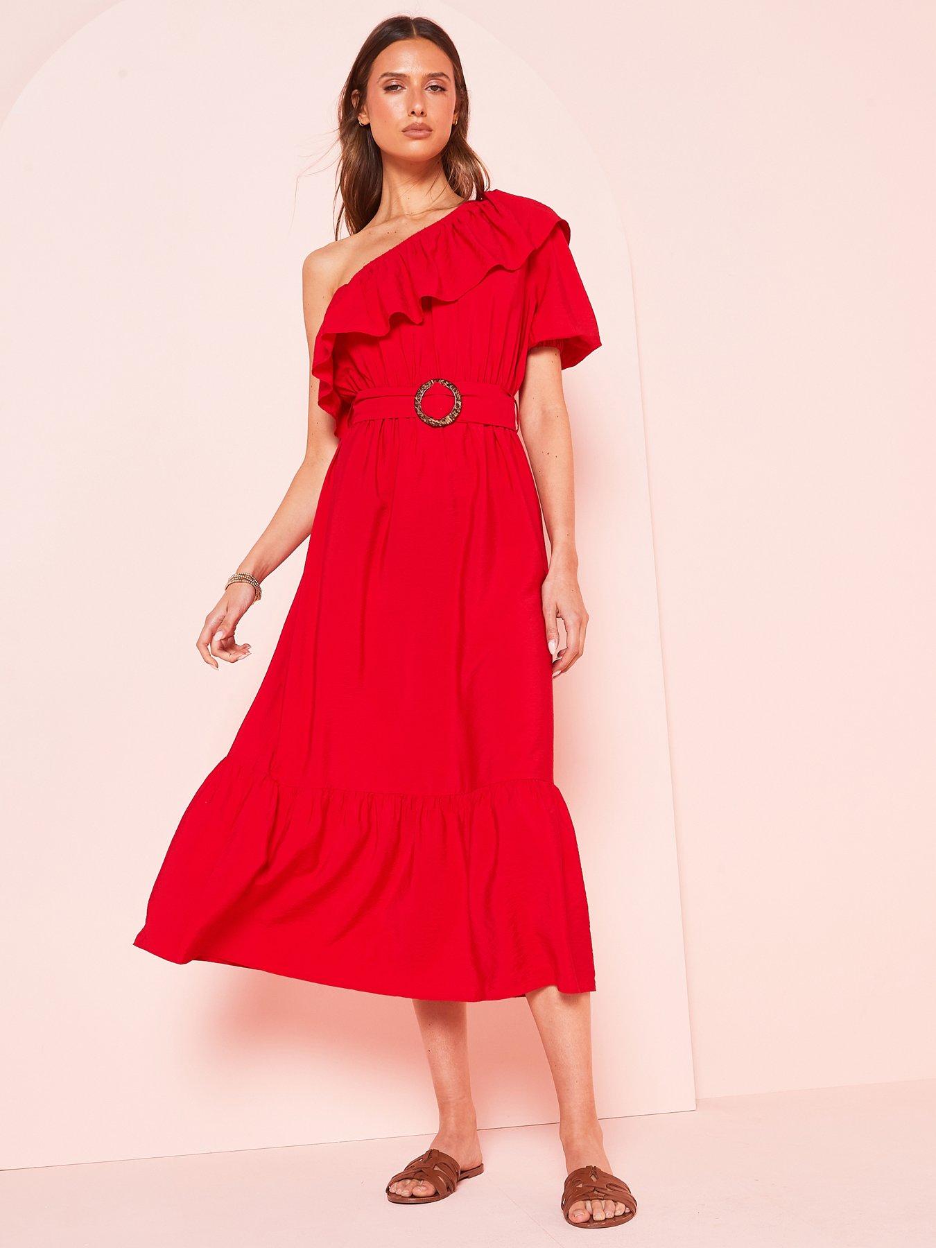 v-by-very-one-shoulder-frill-midi-dress-red