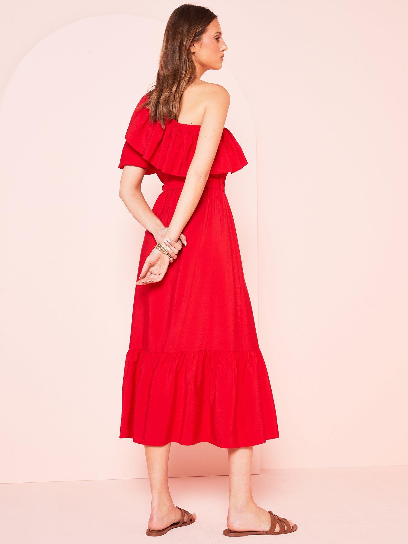 v-by-very-one-shoulder-frill-midi-dress-redstillFront