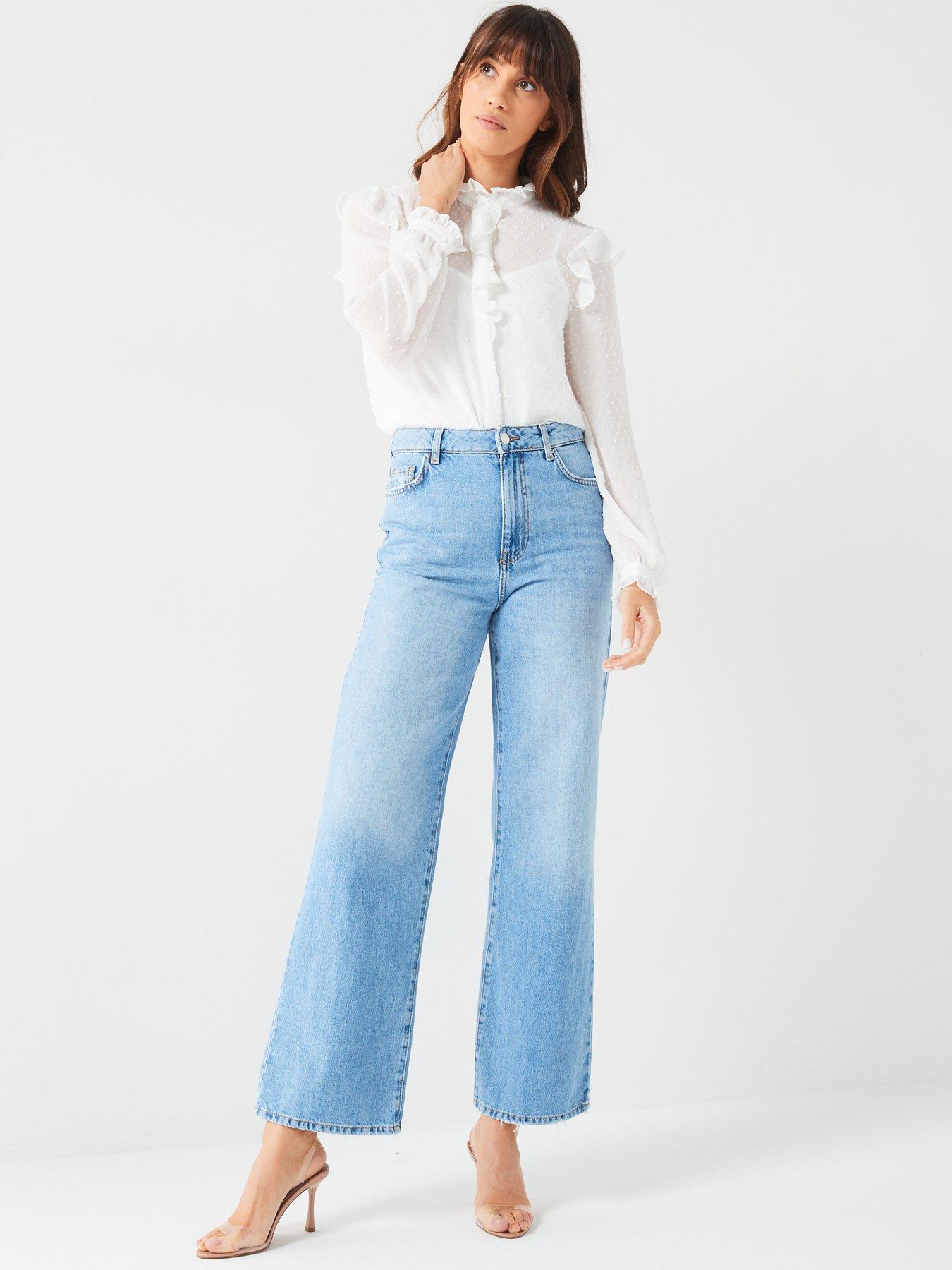 v-by-very-dobby-frill-long-sleeve-blouse-whiteback