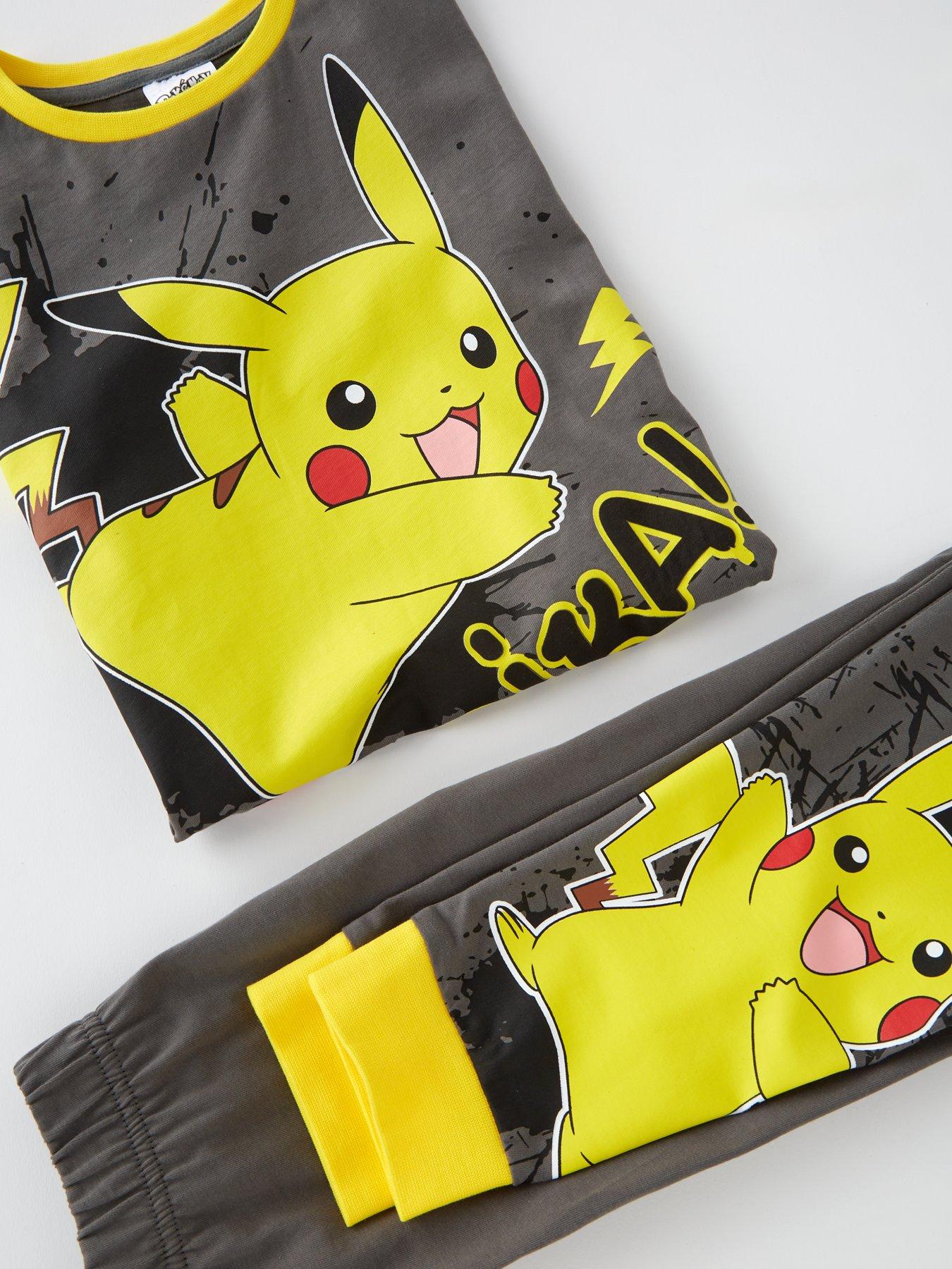 pokemon-pikachu-short-sleeve-pyjamas-greydetail