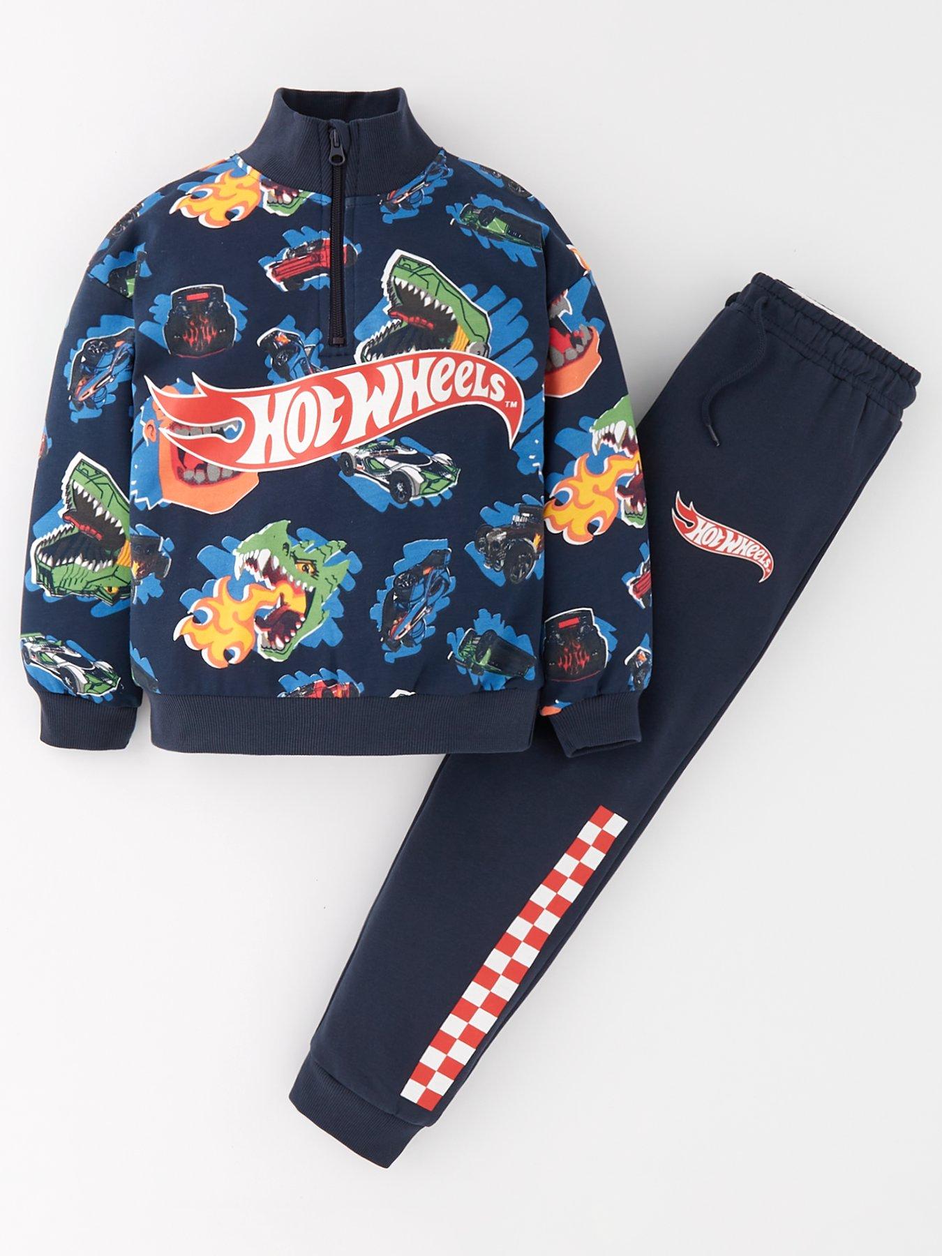 hot-wheels-hot-wheels-2-piece-half-zip-sweat-and-jogger-setfront