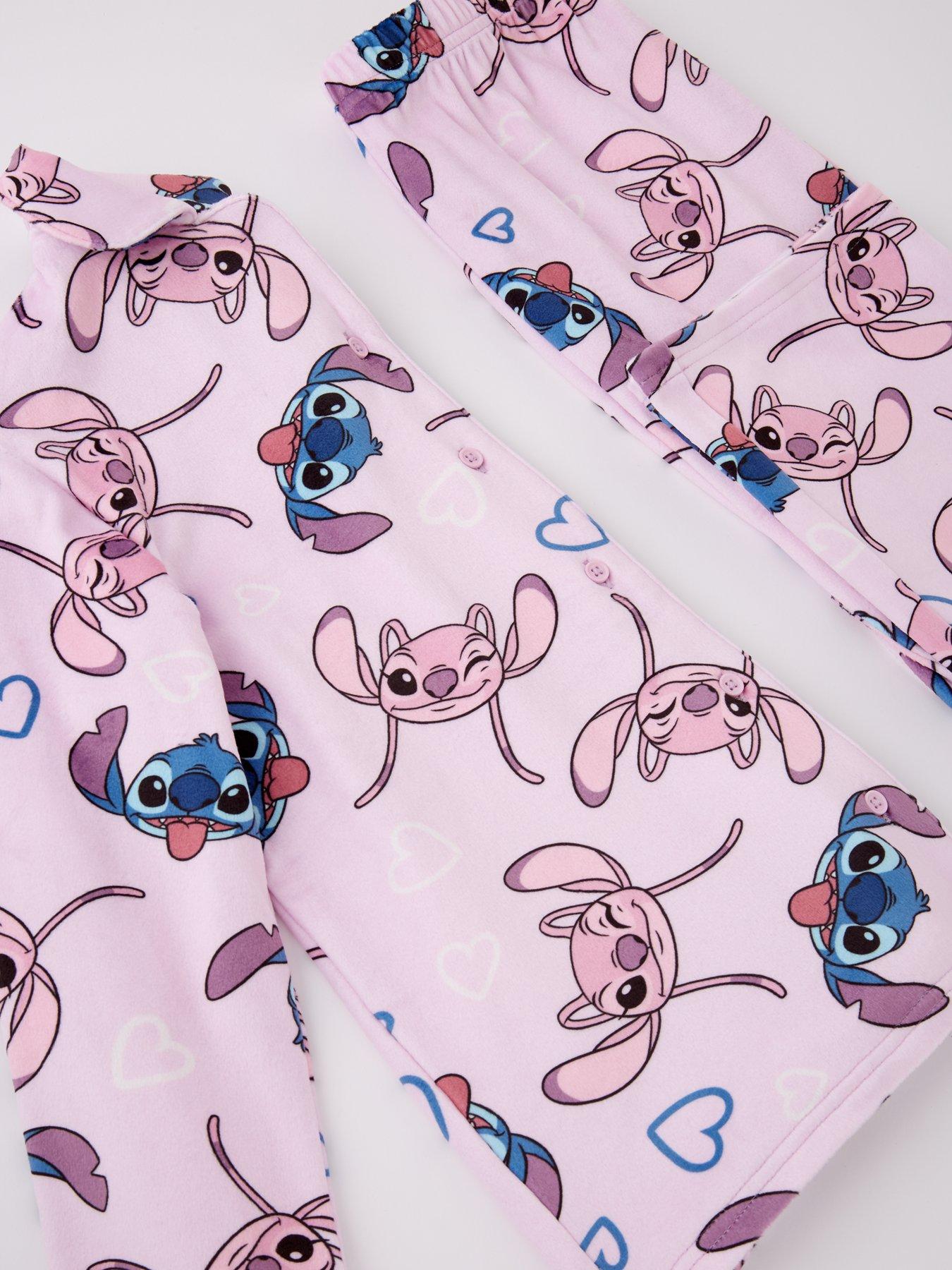 disney-lilo-stitch-disney-stitch-button-through-fleece-pyjamas-pinkbluedetail