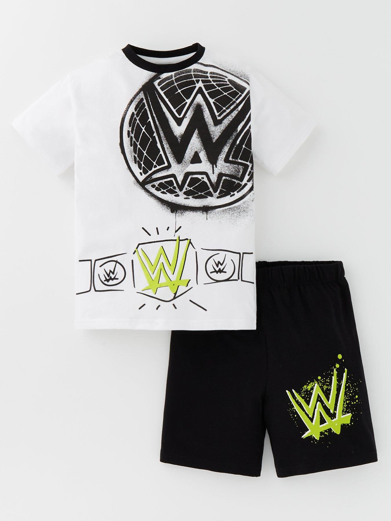 wwe-wwe-belt-print-short-pyjamas