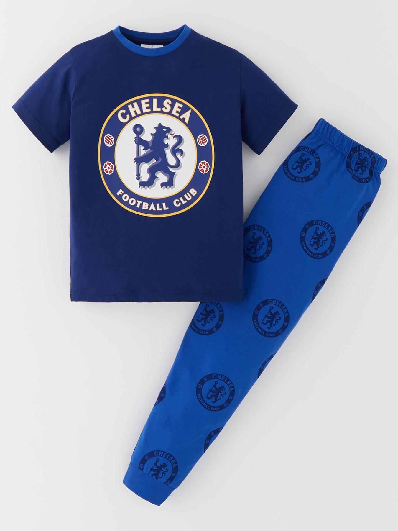 chelsea-fc-football-short-sleeve-pyjamas-blue