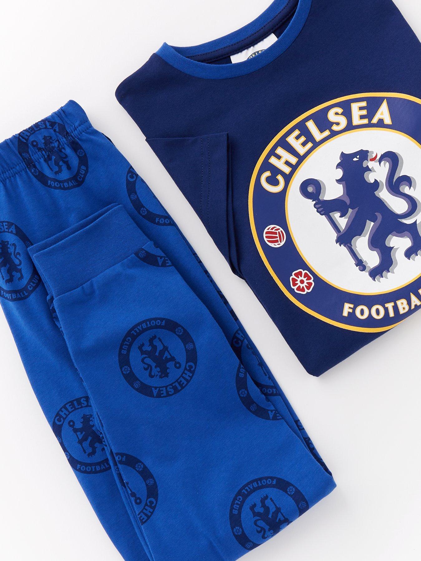 chelsea-fc-football-short-sleeve-pyjamas-bluedetail