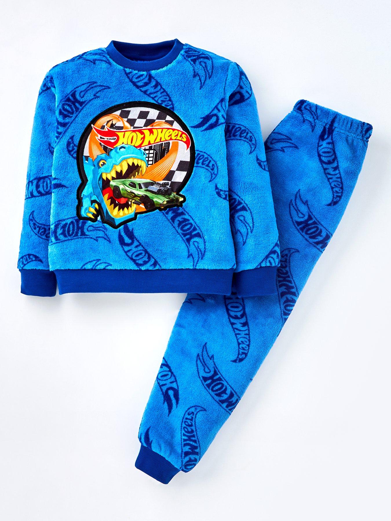 hot-wheels-supersoft-fleece-pyjamas-blue