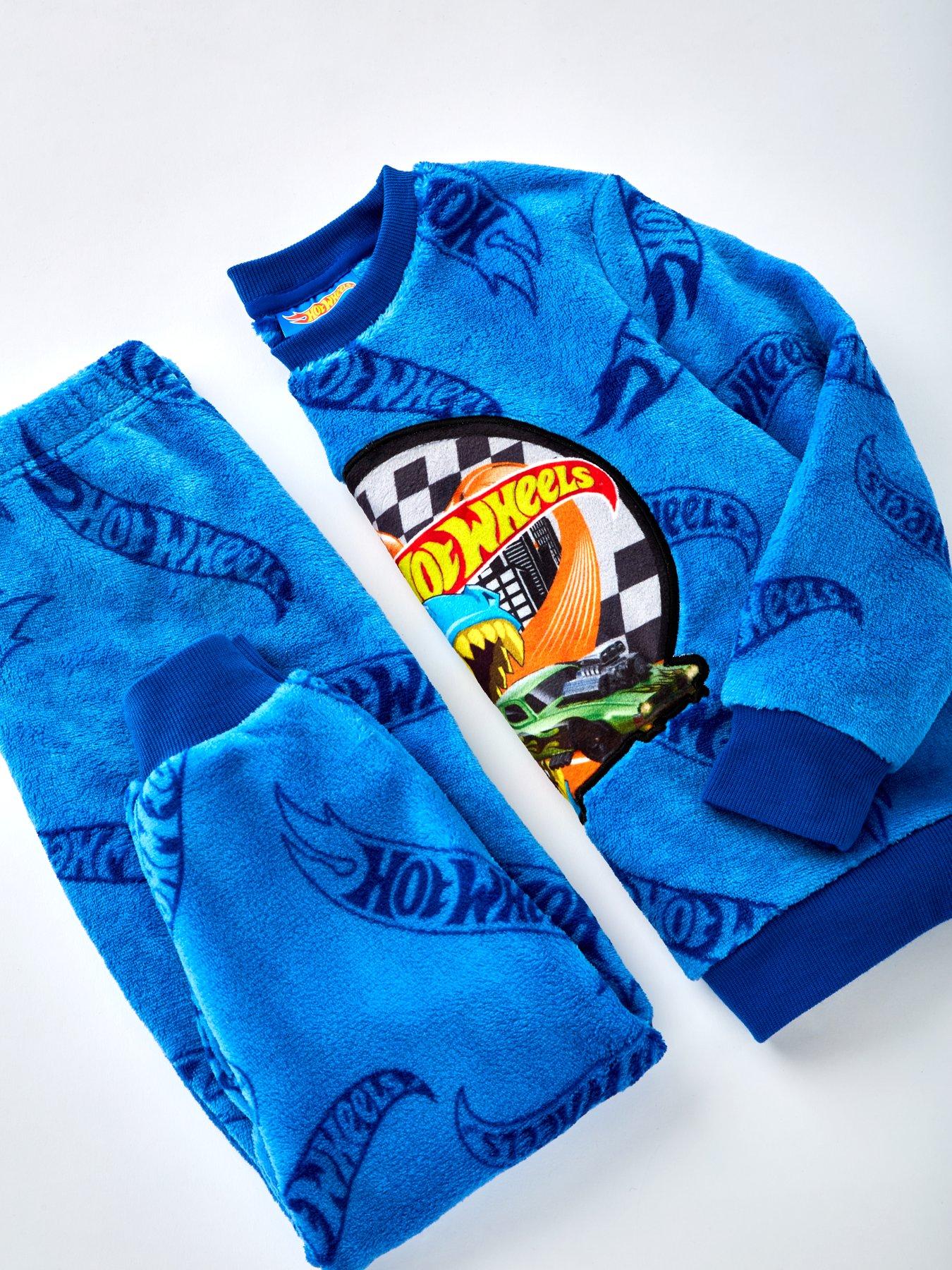 hot-wheels-supersoft-fleece-pyjamas-bluedetail