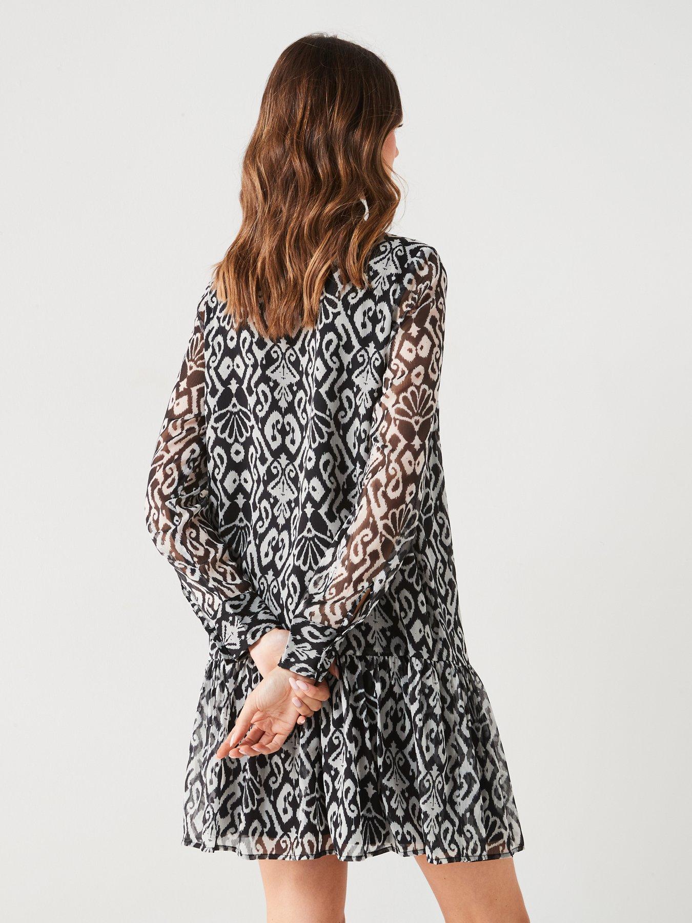 v-by-very-printed-mini-shirtnbspdress-monostillFront