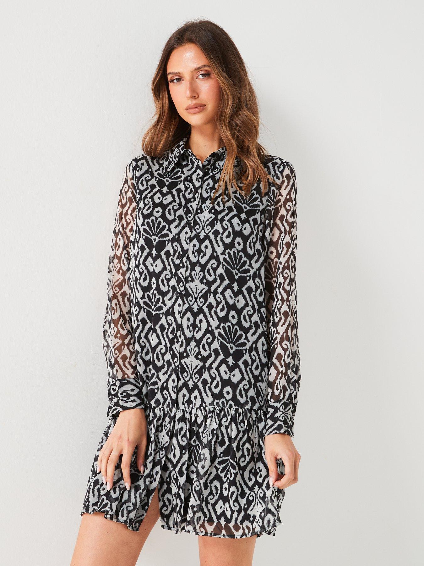 v-by-very-printed-mini-shirtnbspdress-monodetail