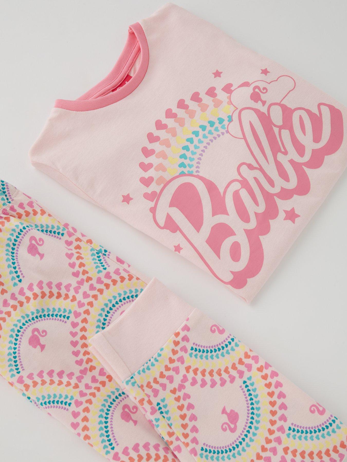 barbie-rainbow-logo-long-sleeve-pyjamas-pinkdetail