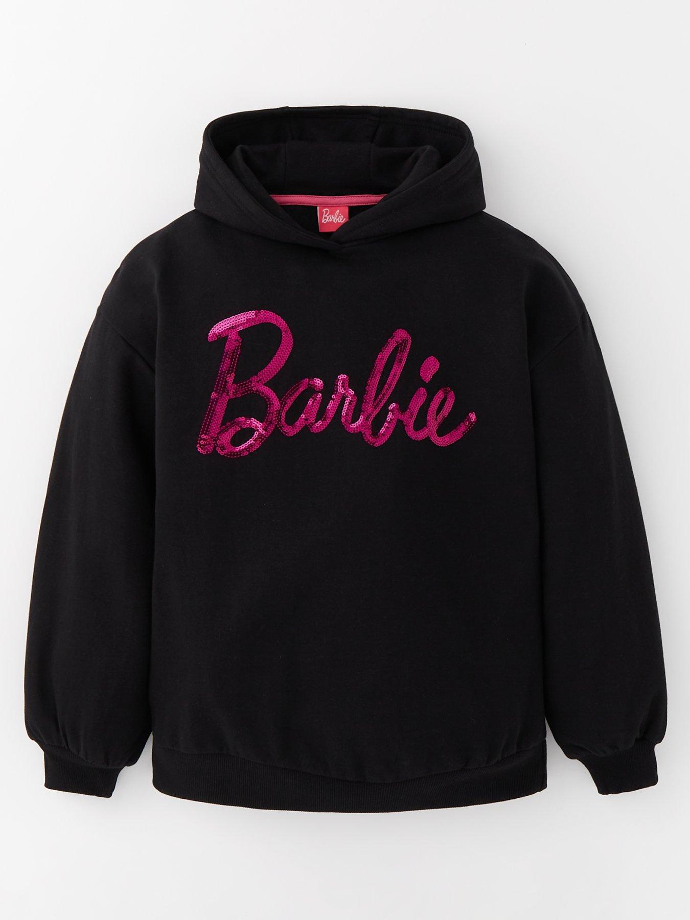 barbie-sequin-logo-hoody-black