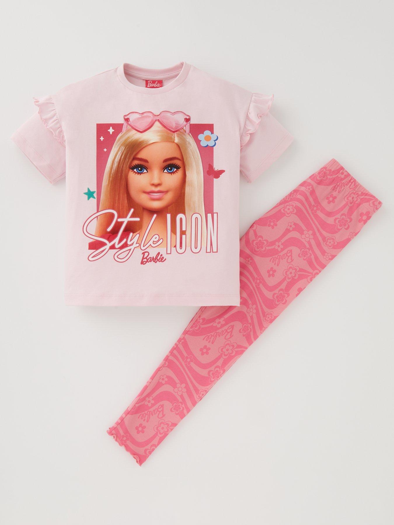 barbie-2-piece-style-icon-t-shirt-and-legging-set-pinkfront