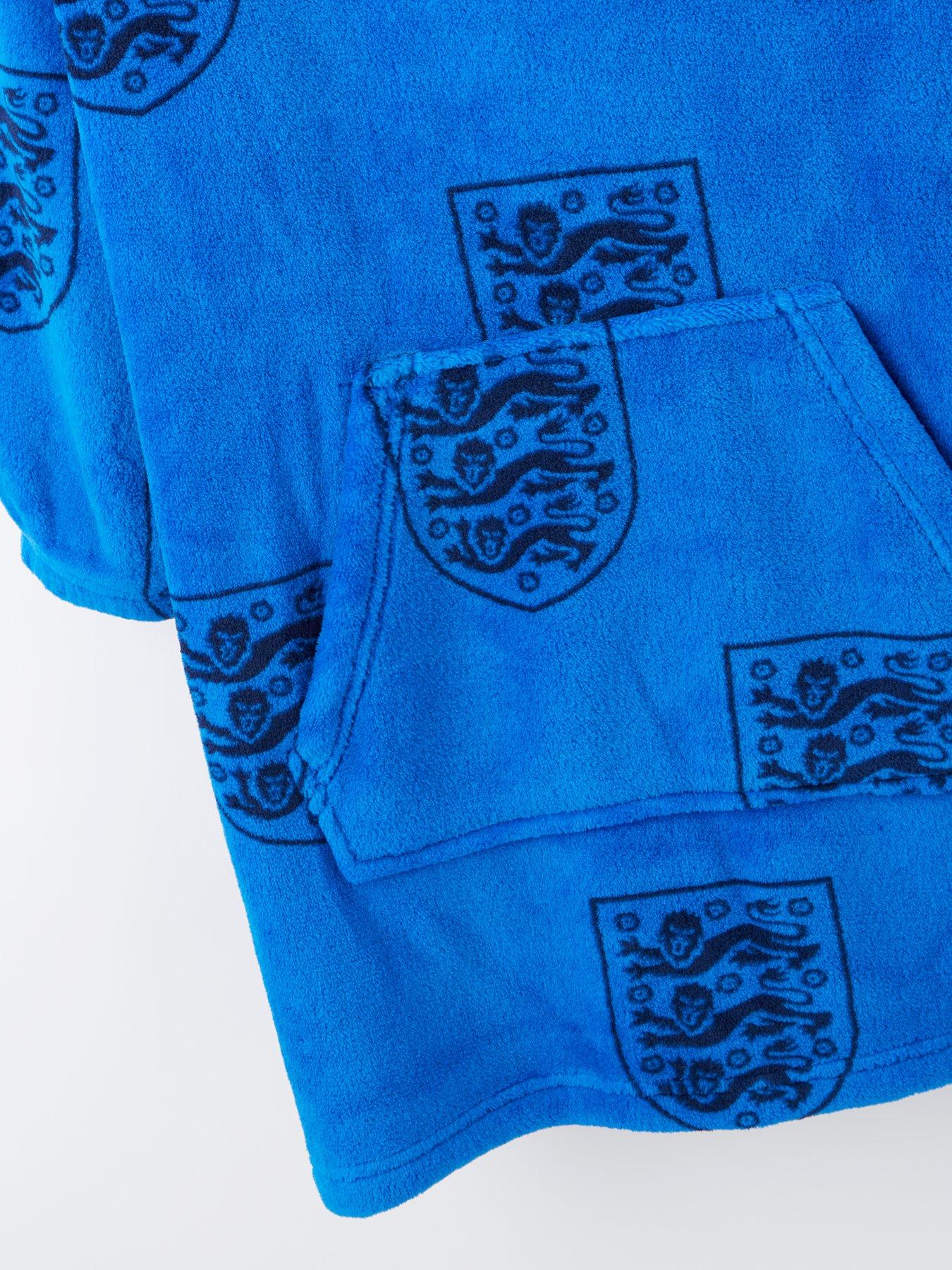 england-football-fleece-hooded-blanket-bluedetail