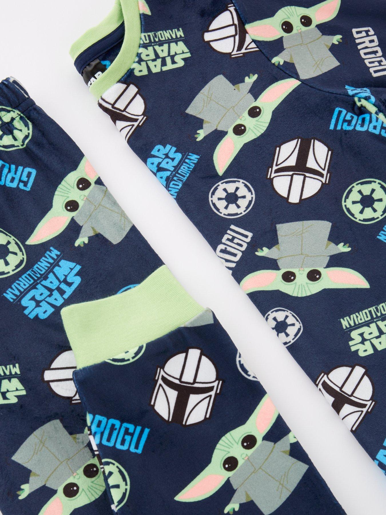 the-mandalorian-the-mandalorian-grogu-baby-yoda-fleece-pyjamas-navydetail