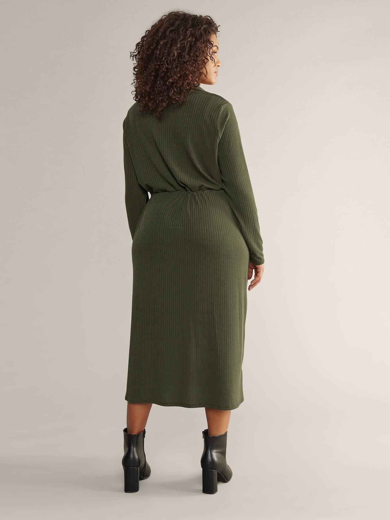 Evans Rib Utility Dress Green Very Ireland