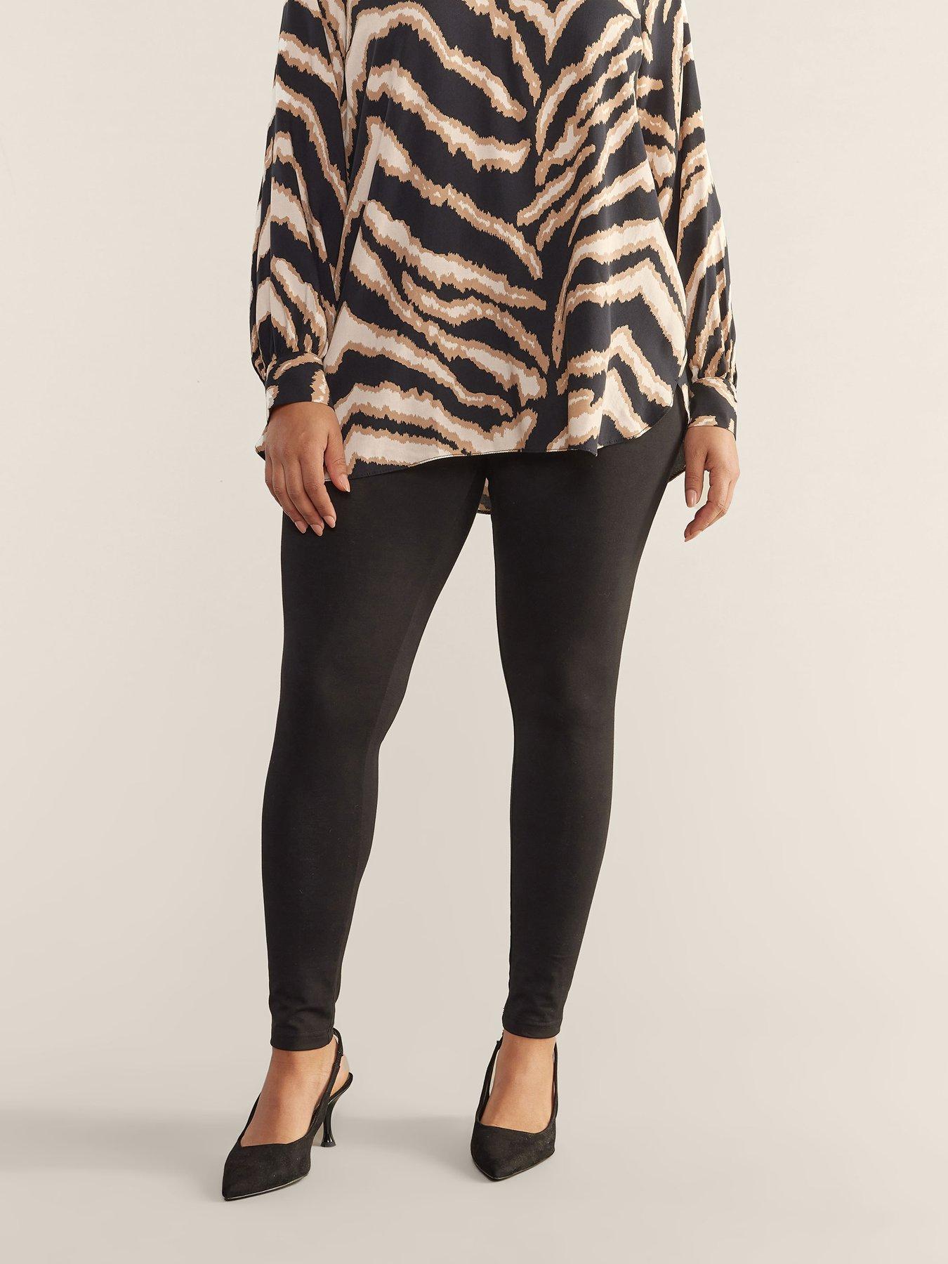 Image of Evans Cotton Elastane Full Length Legging Black