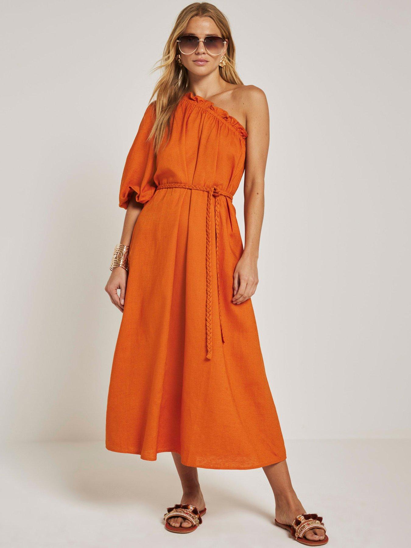 river-island-one-shoulder-linen-maxi-dress-rust