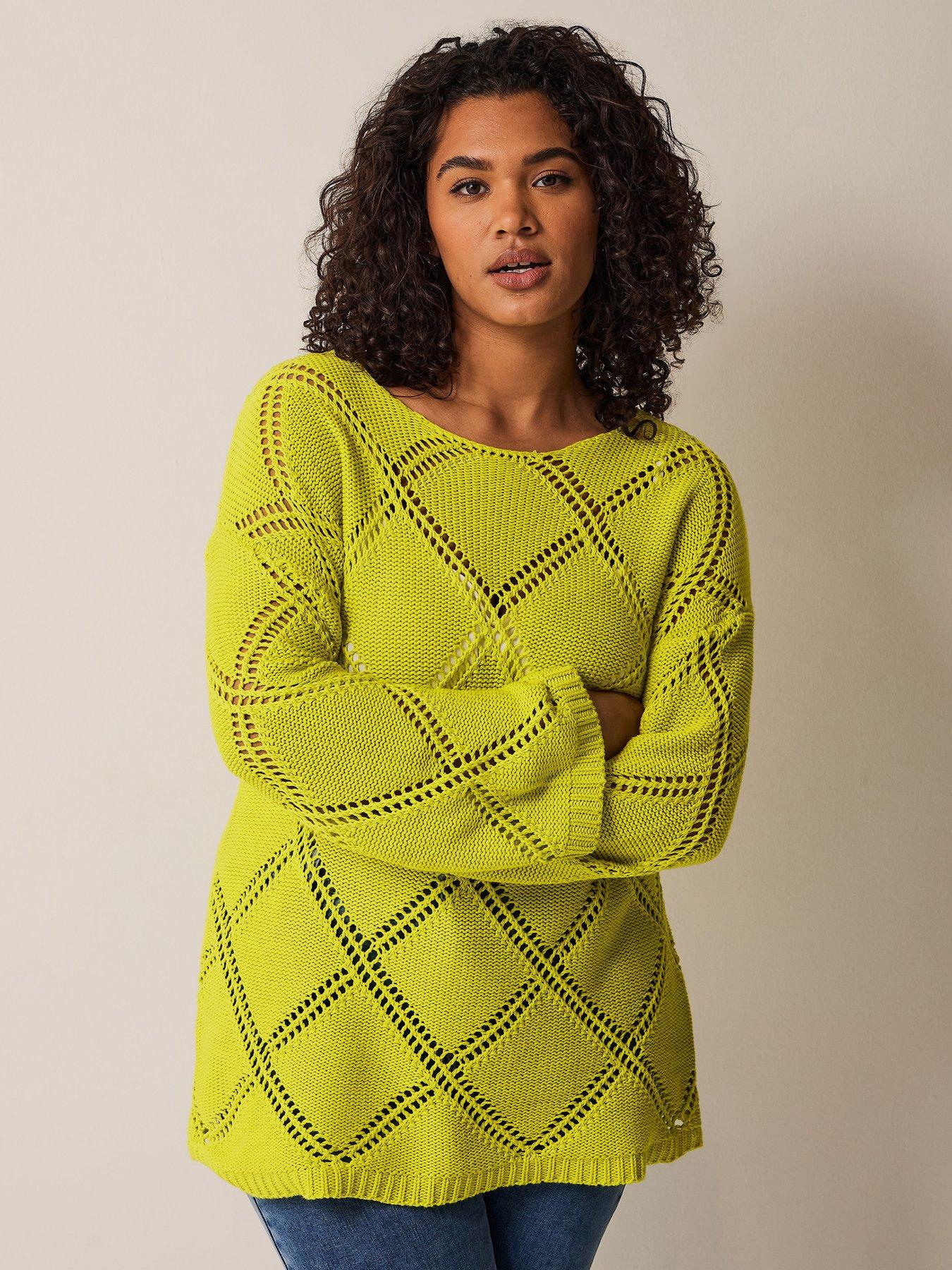 evans-diamond-pointelle-jumper-chartreuse