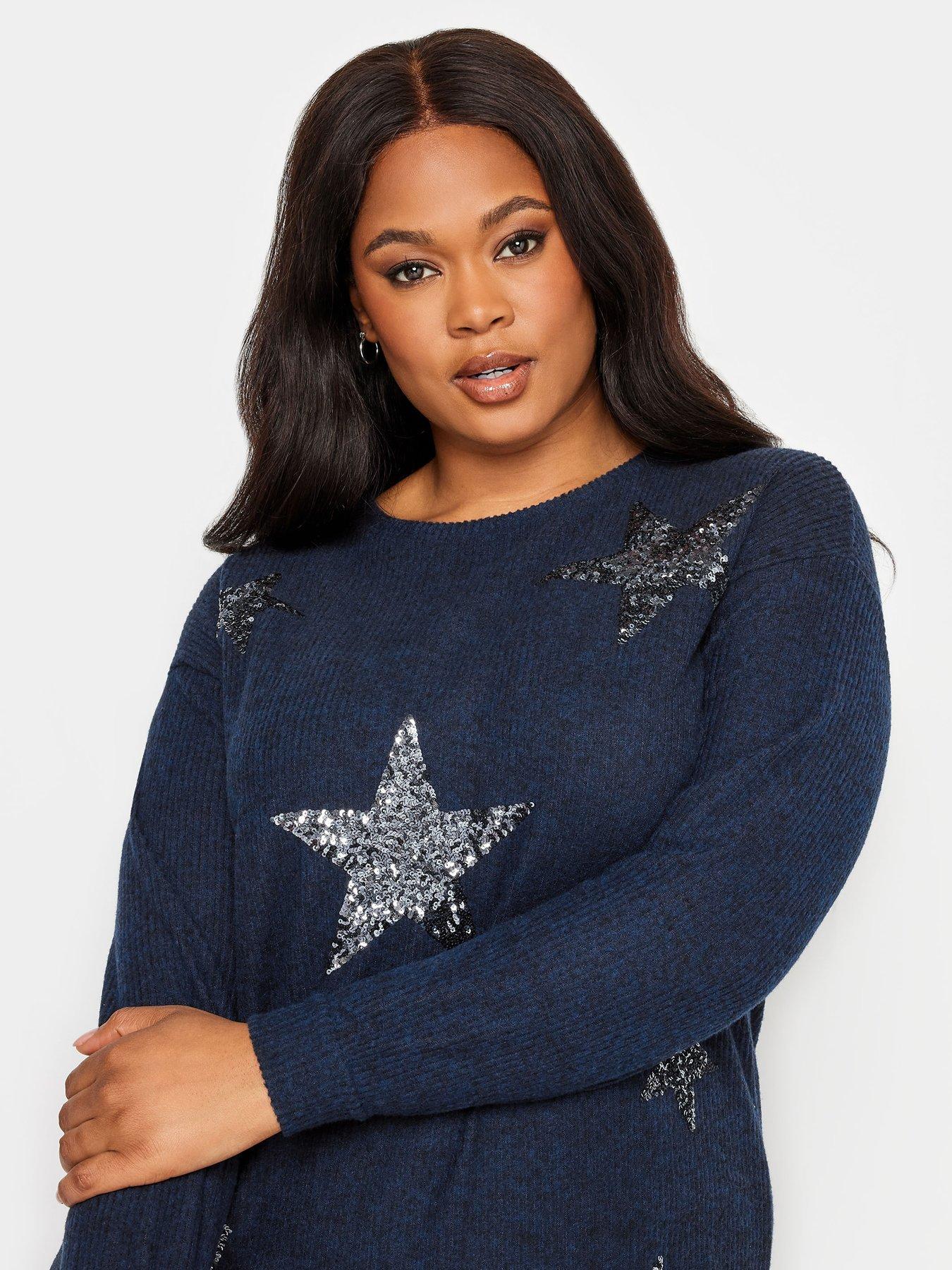 yours-star-embellished-sweatshirt-blueoutfit