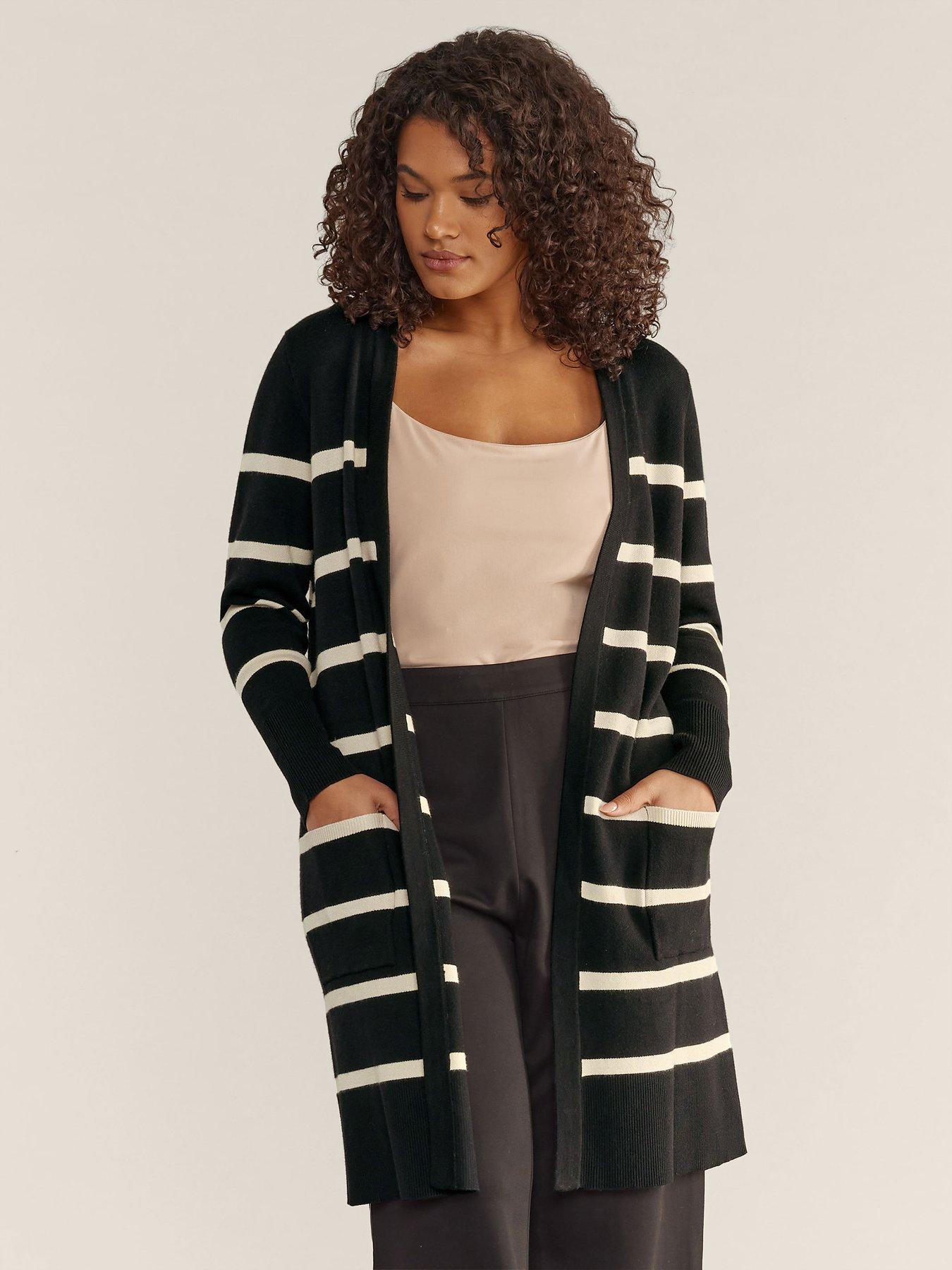 Long striped outlet cardigan