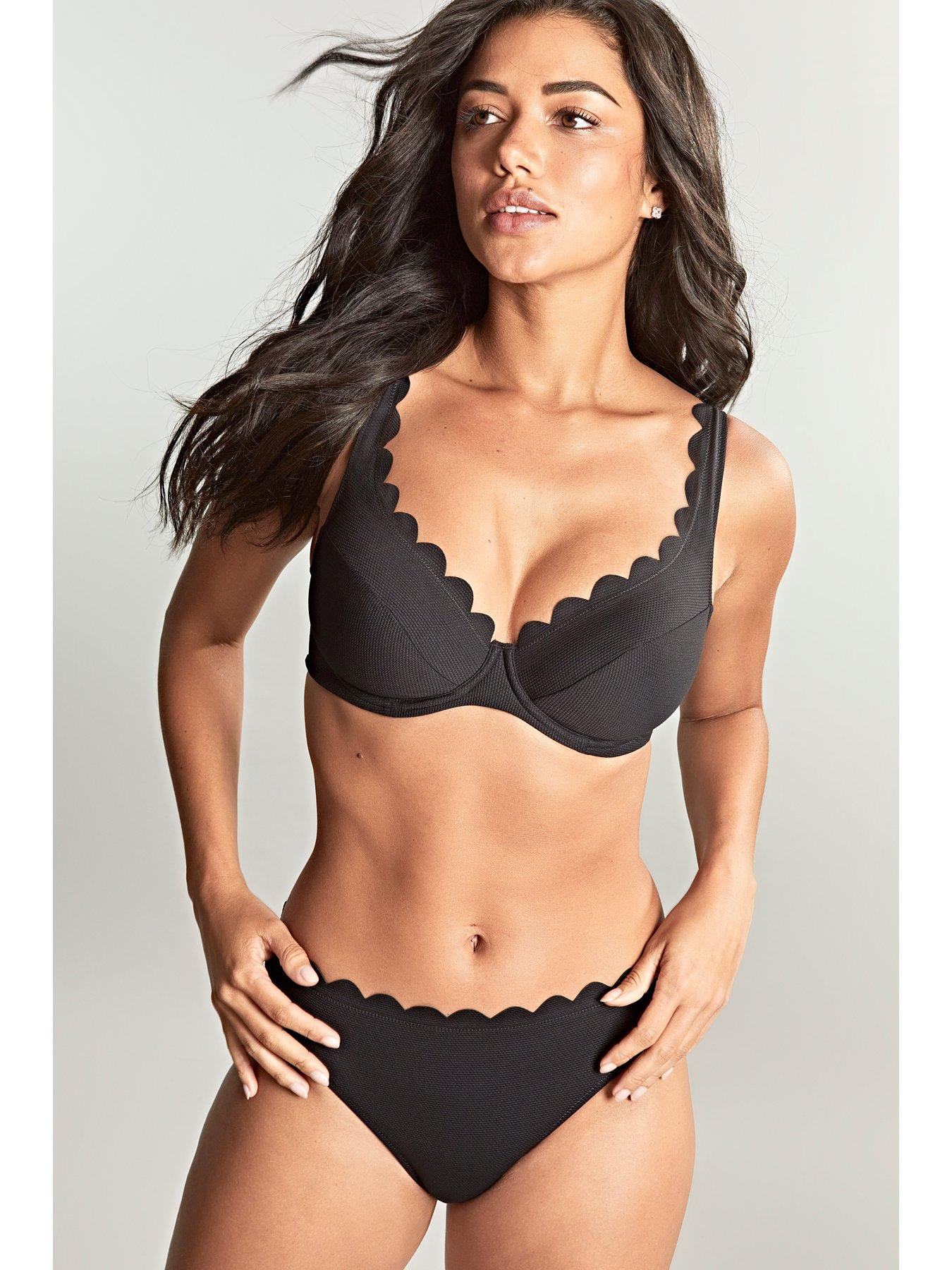 Image 4 of 4 of Panache Spirit Lauren Plunge Bikini Top -&nbsp;Black
