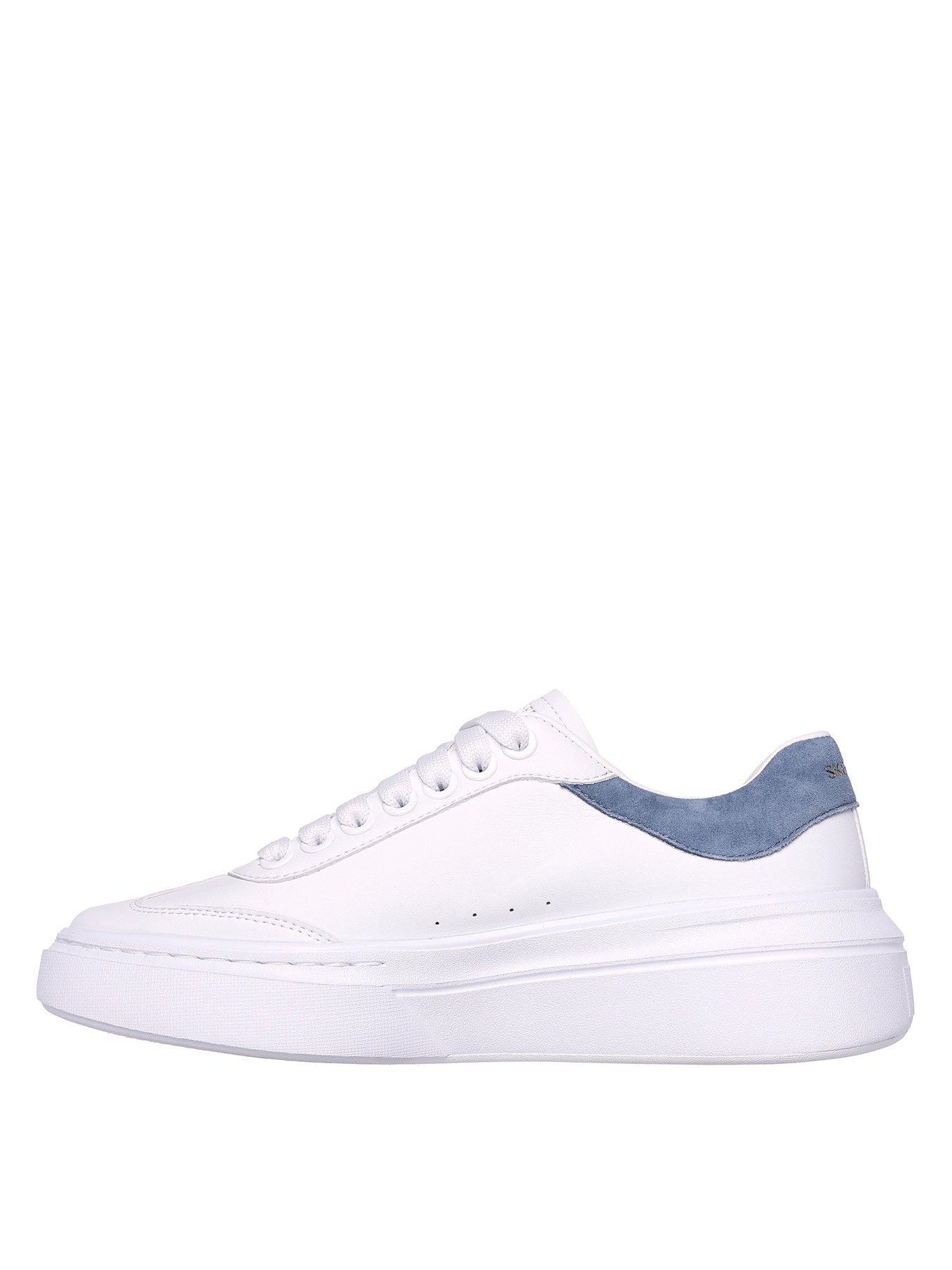 skechers-cordova-classic-best-behaviour-duraleather-lace-ups-trainers-whitestillFront