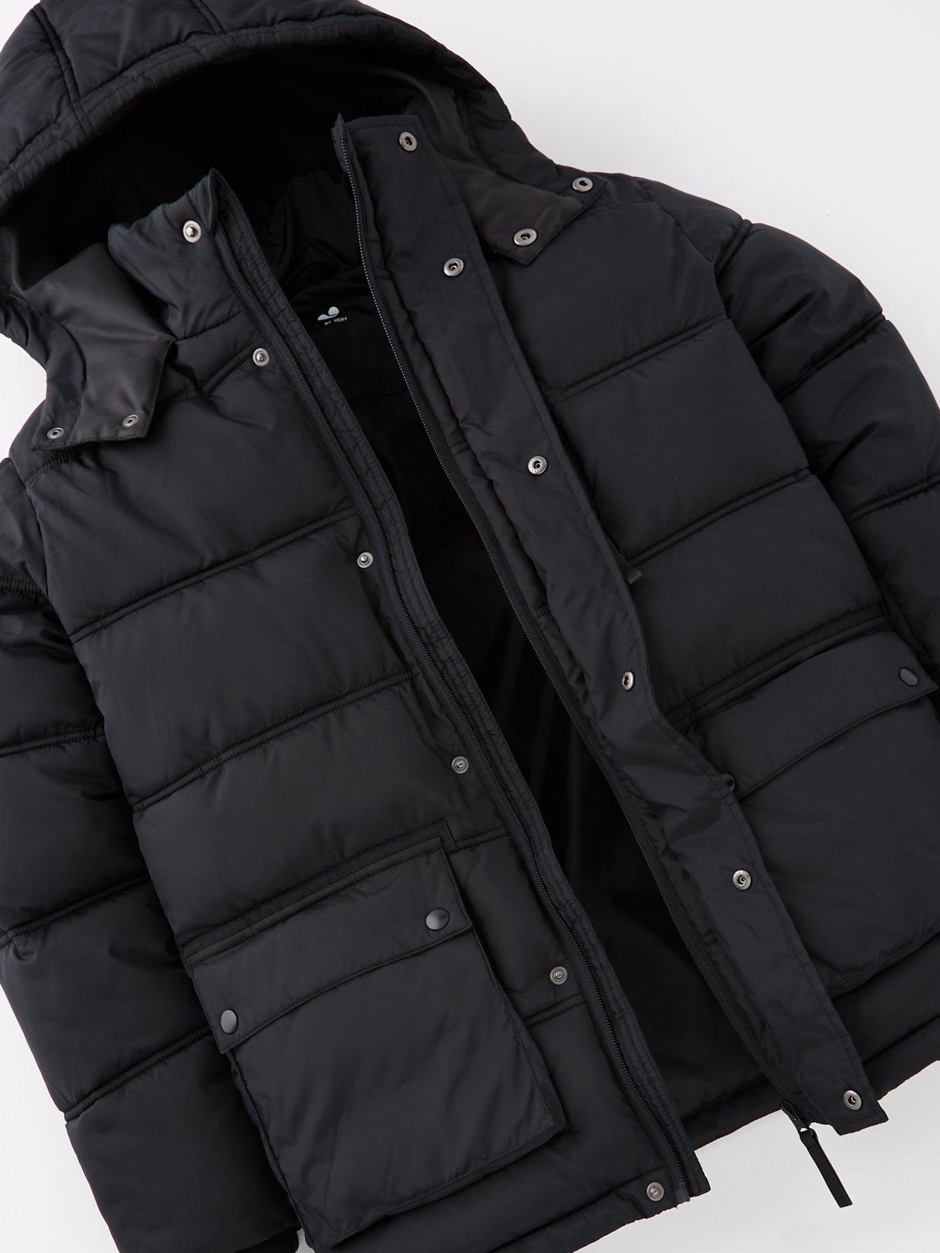 Image 4 of 4 of V by Very Boys Padded Parka - Black