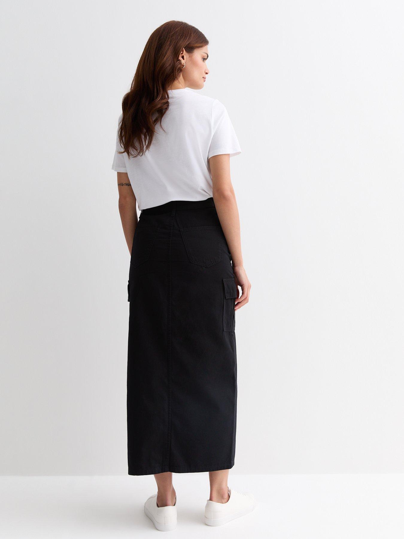 new-look-black-high-waist-split-front-cargo-maxi-skirtstillFront