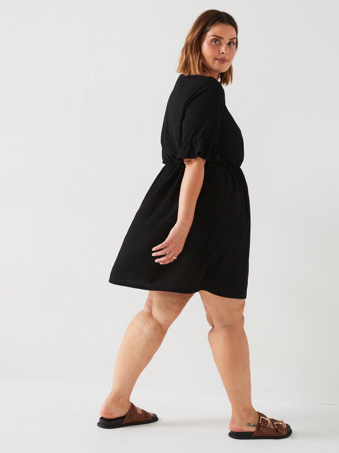 v-by-very-curve-jersey-smock-mini-dress-blackstillFront