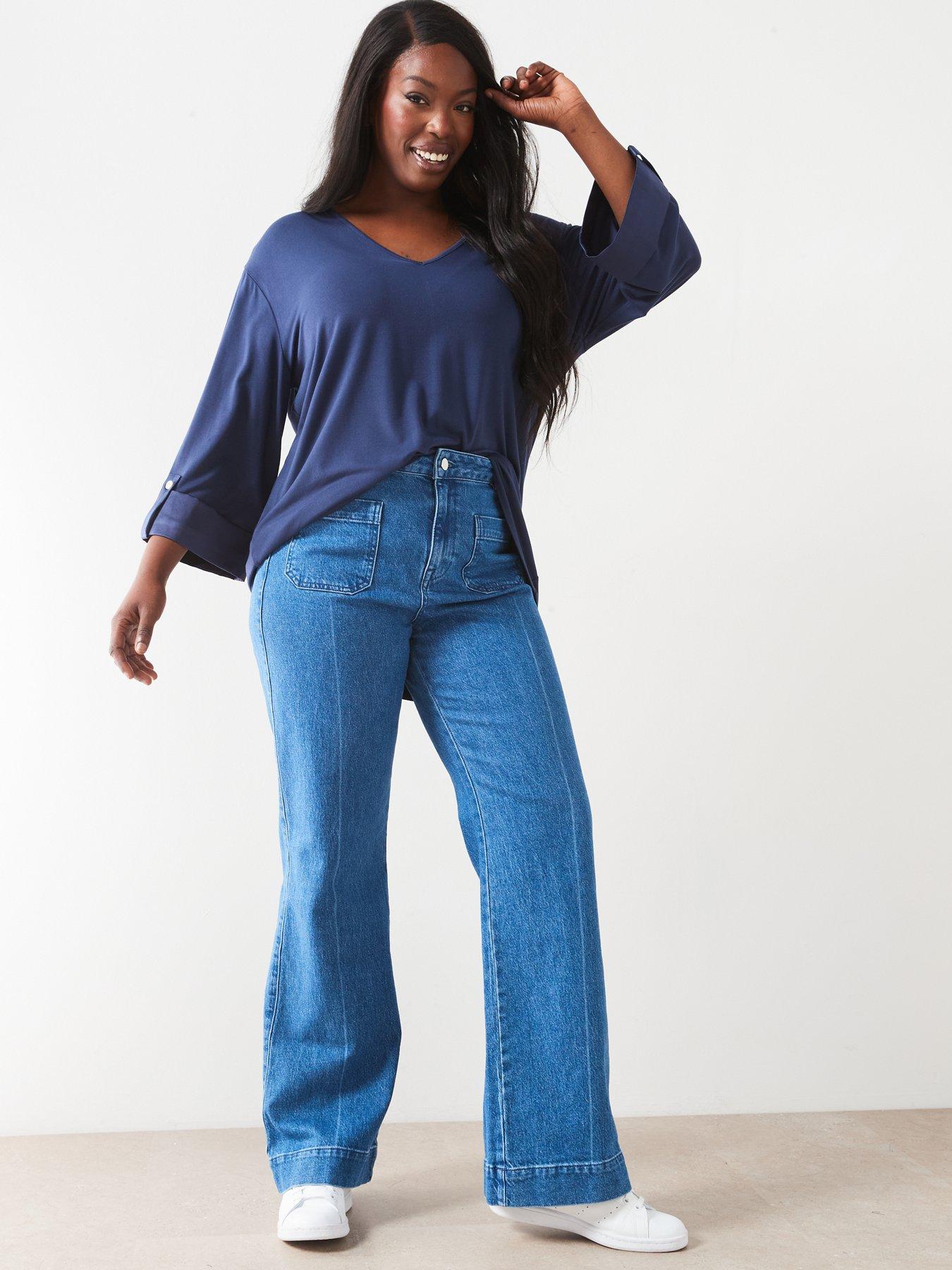 v-by-very-curve-v-neck-dipped-hem-jersey-top-navydetail