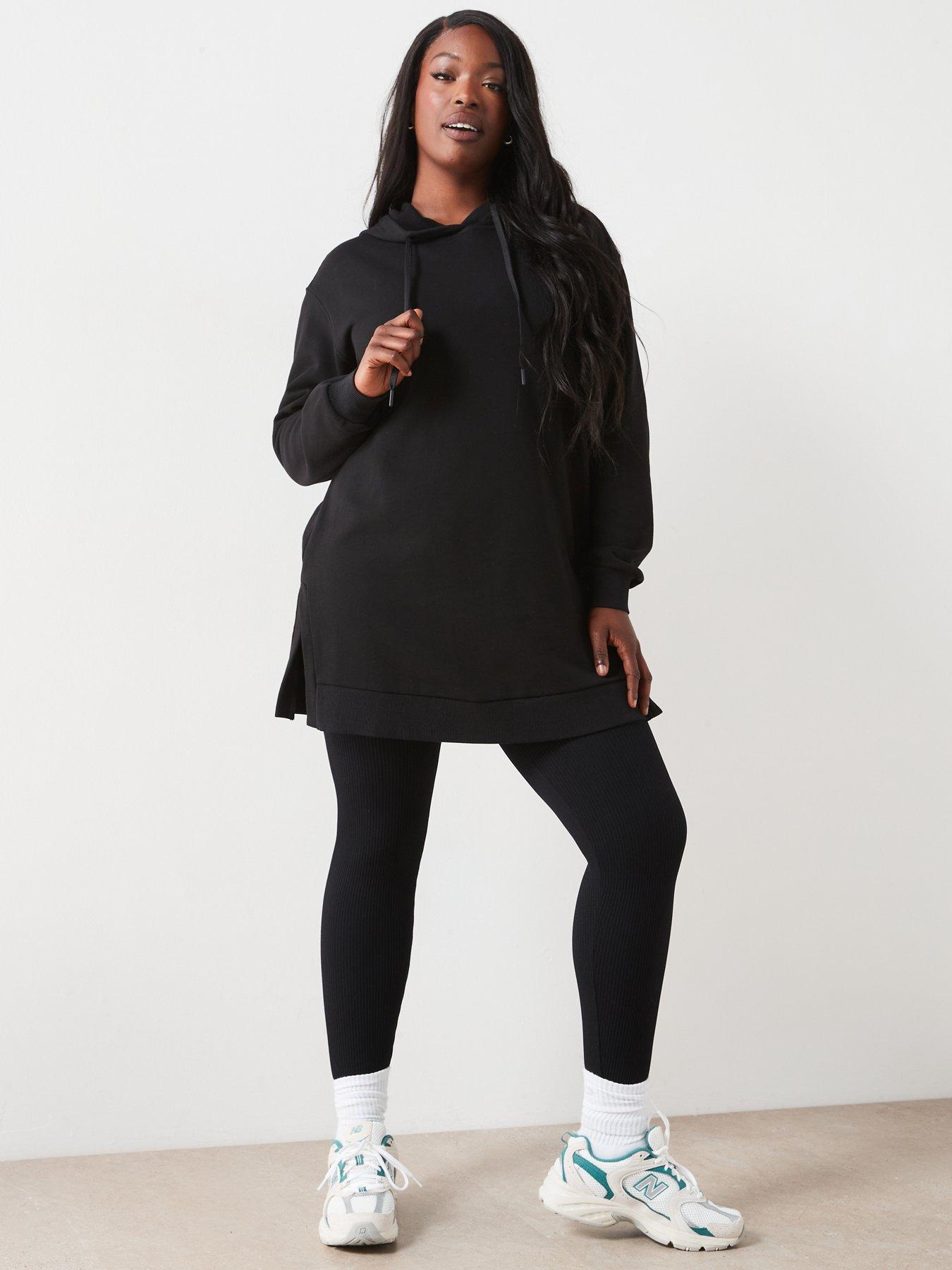 v-by-very-curve-side-split-longline-hoodie-blackback