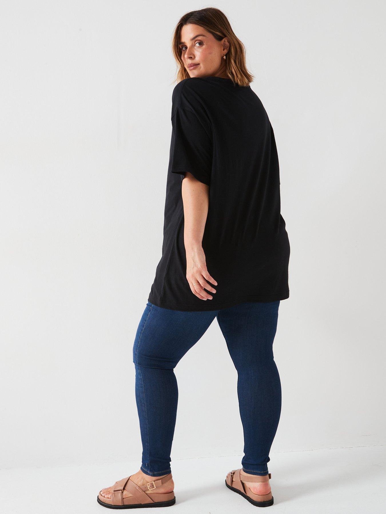 v-by-very-curve-oversized-longline-t-shirt-blackdetail