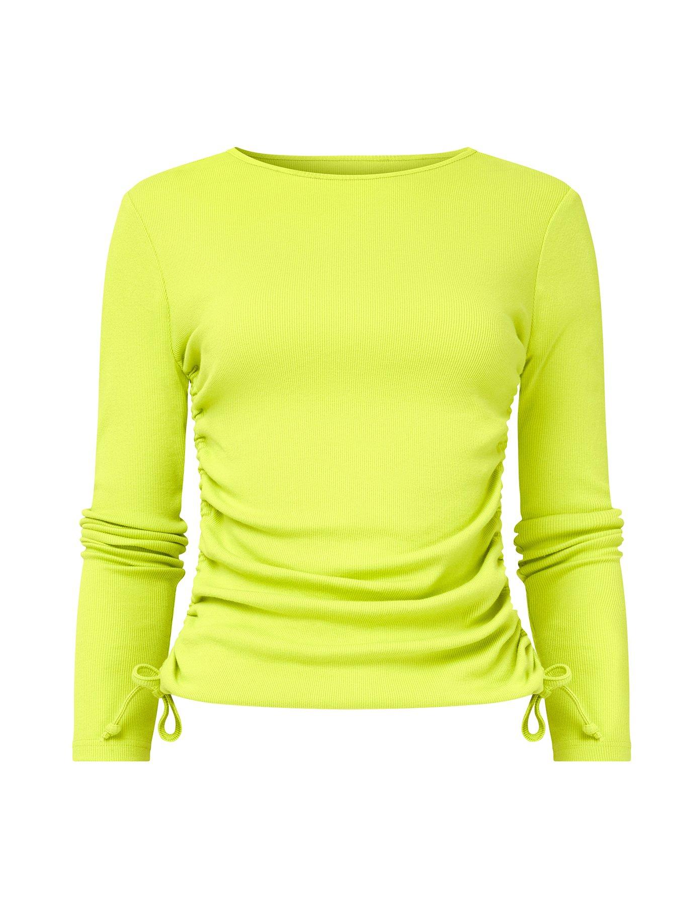 joe-browns-ruched-ribbed-jersey-top-yellowoutfit